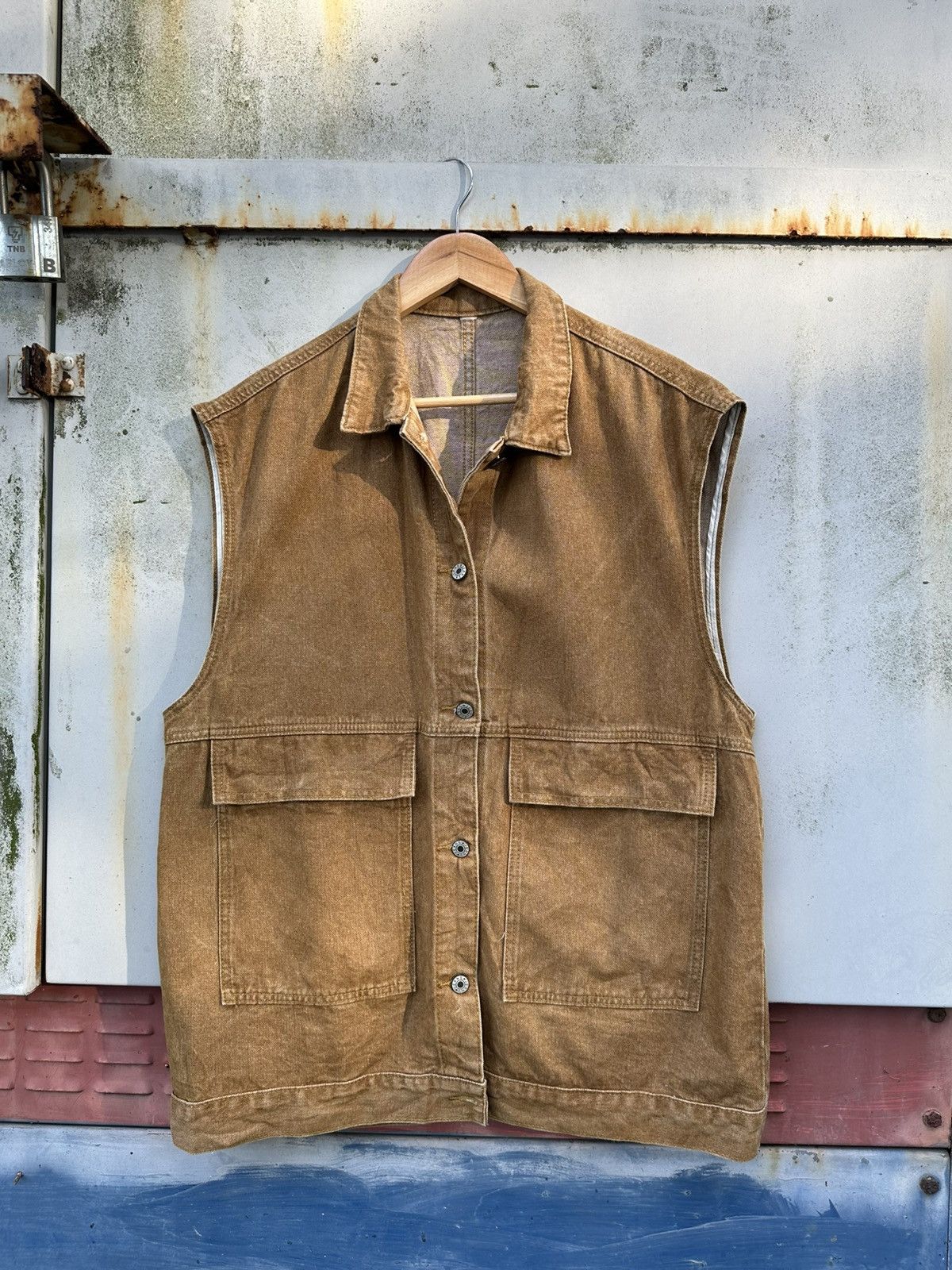 Vintage 🪖Vintage 90’s Brown Jean Tactical Vest Size US XL / EU 56 / 4 - 2 Thumbnail