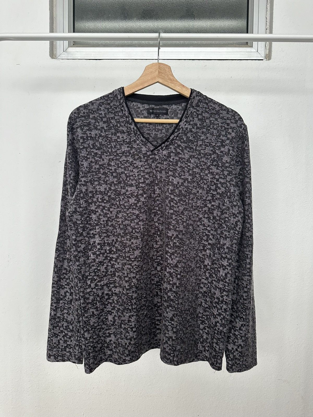 semanticdesign 2000s Semantic Design jacquard long sleeve Size US L / EU 52-54 / 3 - 6 Thumbnail