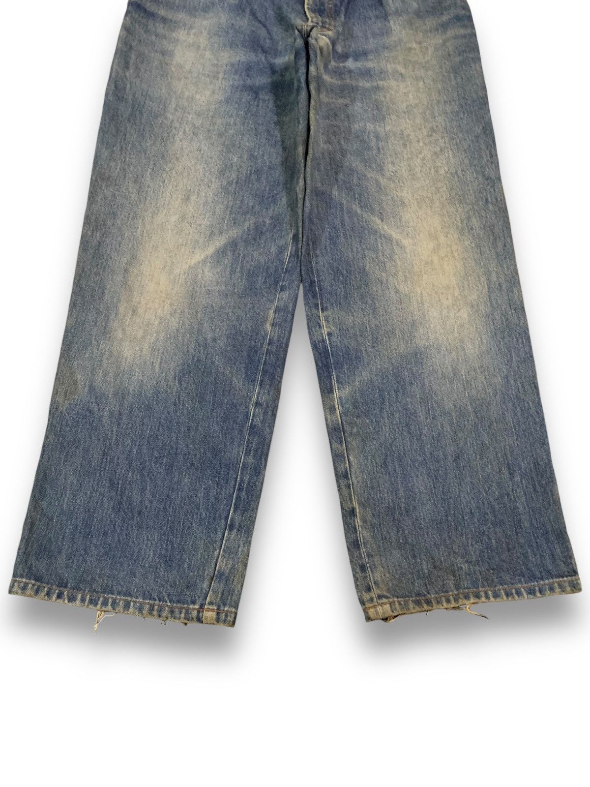 Valentino Vintage Mario Valentino Mud Washed Baggy Distressed Jeans Size US 32 / EU 48 - 3 Thumbnail