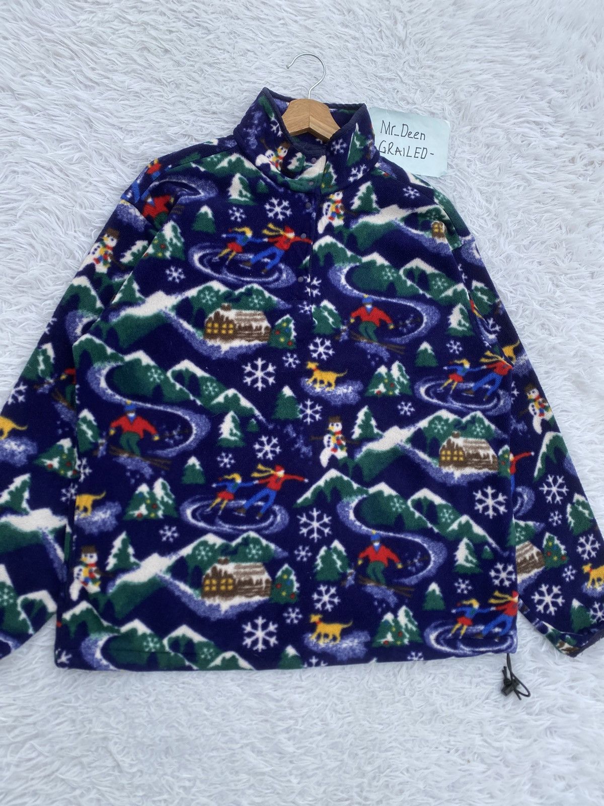 L.L. Bean Rare Vintage L.L Bean Christmas Fleece Pull Over Sweater Size US L / EU 52-54 / 3 - 5 Thumbnail