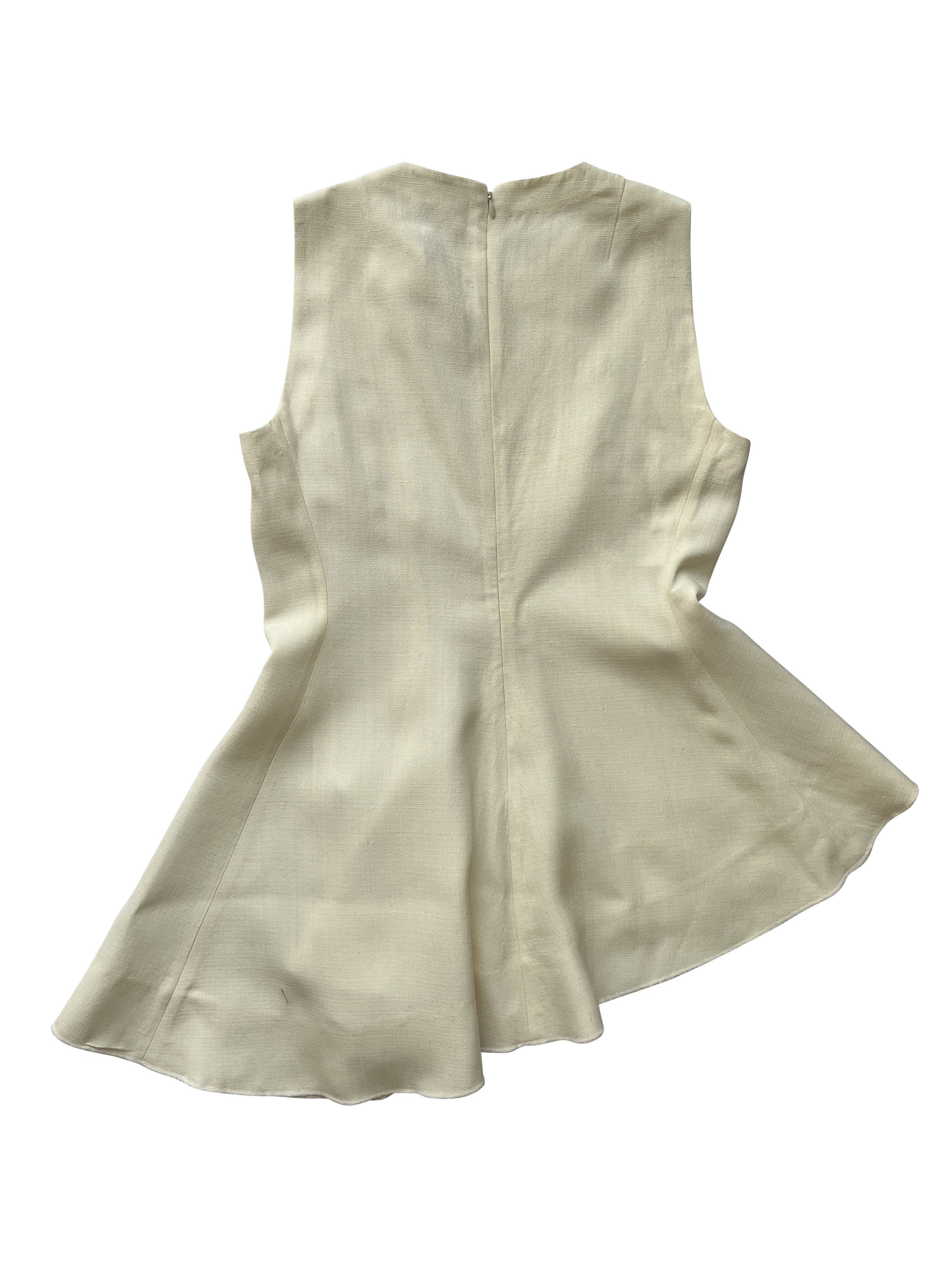 Marni ⚡️QUICK SALE⚡️Marni Cream Flared Asymmetric Sleeveless Top Size M / US 6-8 / IT 42-44 - 2 Thumbnail