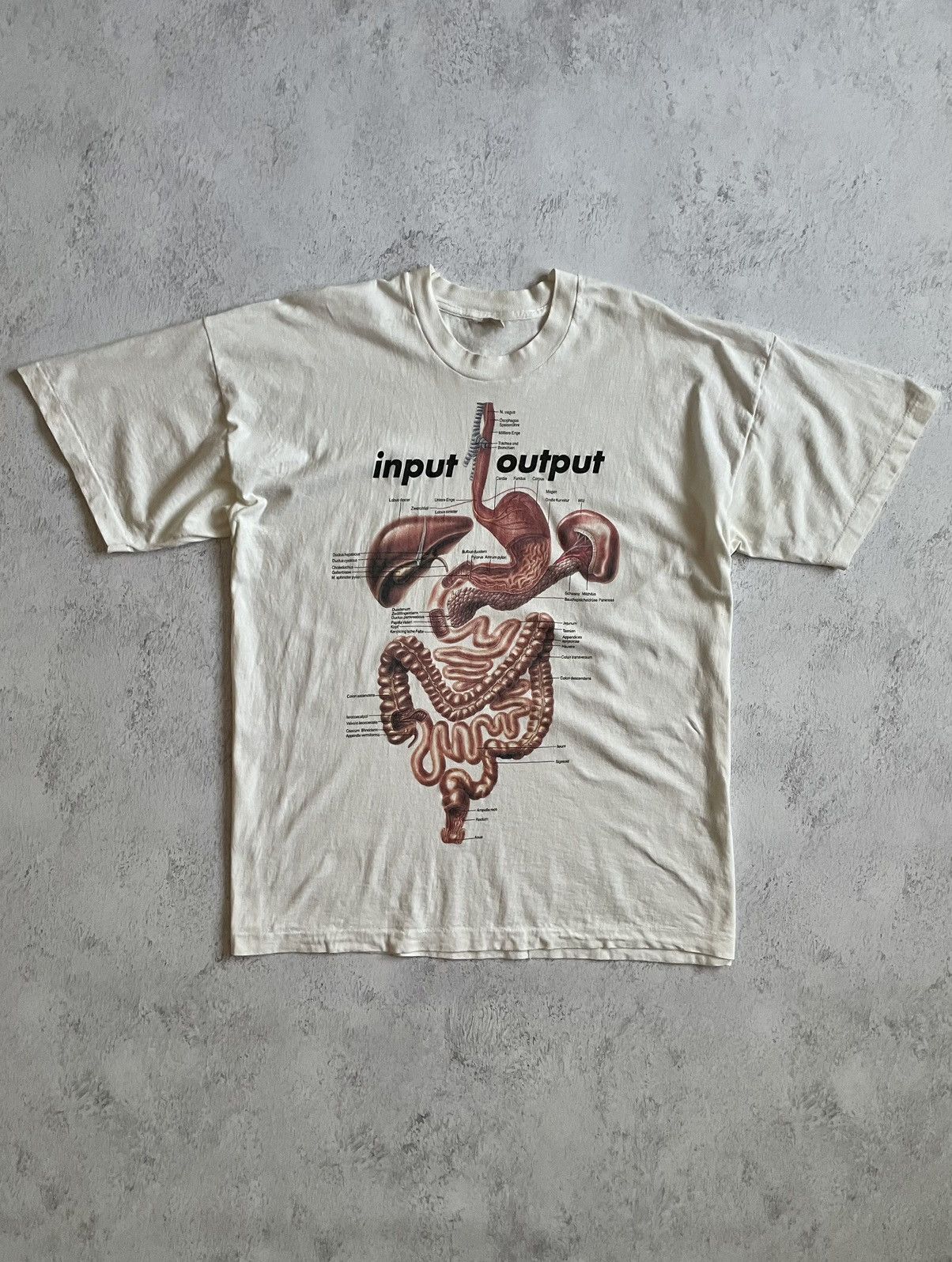 Vintage Vintage Anatomy “Input & Output” Digestive System 90s Rare Size US XL / EU 56 / 4 - 1 Thumbnail