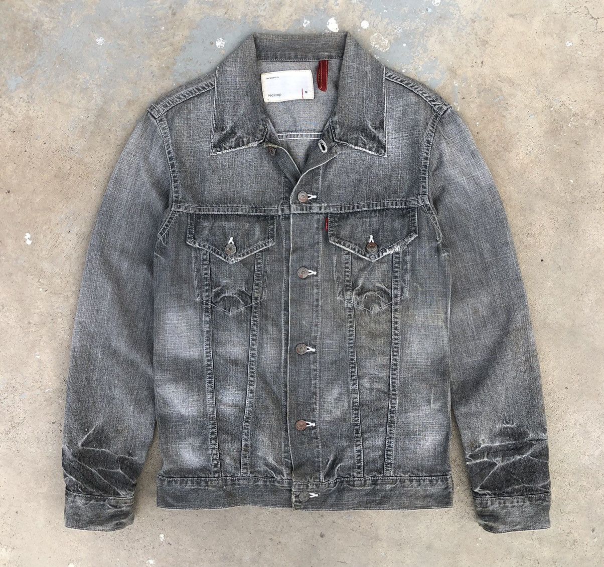 Levi's Vintage Clothing Vintage Levis redloop Distressed Denim Trucker Jacket Size US M / EU 48-50 / 2 - 2 Thumbnail