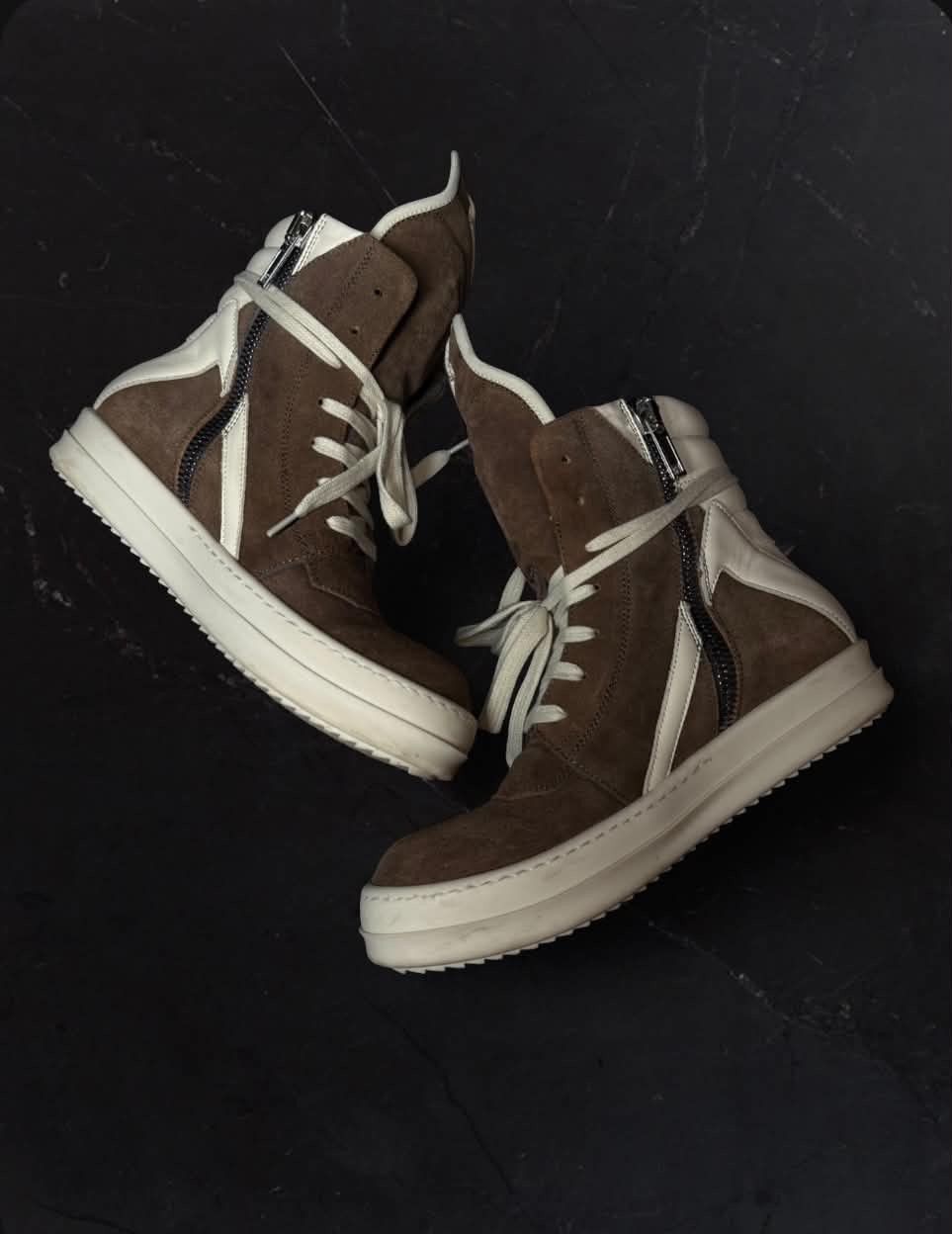 Rick Owens 2017 Rick Owens Geobasket Brown/Milk Size US 5.5 / IT 35.5 - 1 Thumbnail