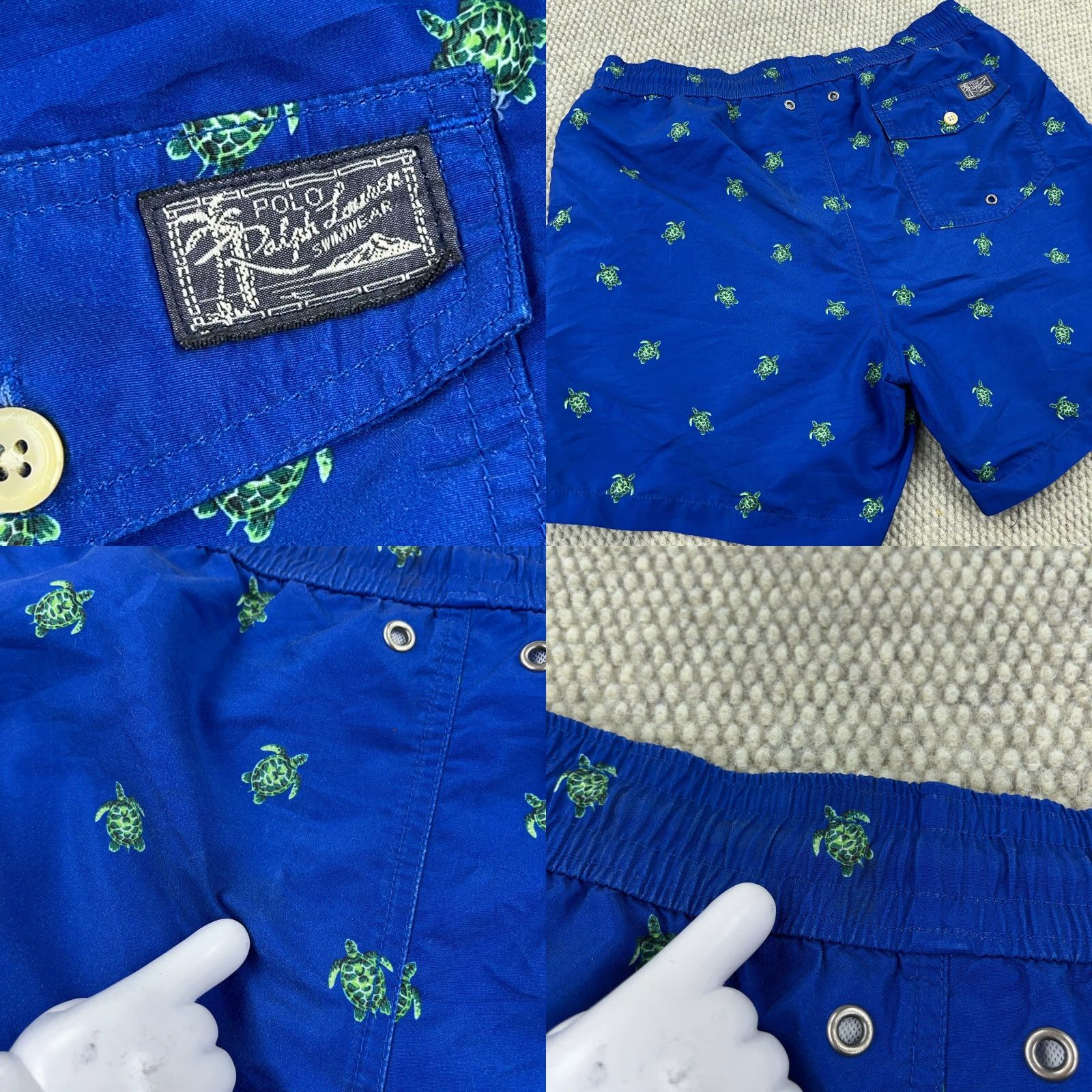 Polo Ralph Lauren Polo Ralph Lauren Swim Trunks Men Medium Blue Turtle Print Board Shorts M Blue Logo American Classic 90s Mens Size US M / EU 48-50 / 2 - 10 Thumbnail