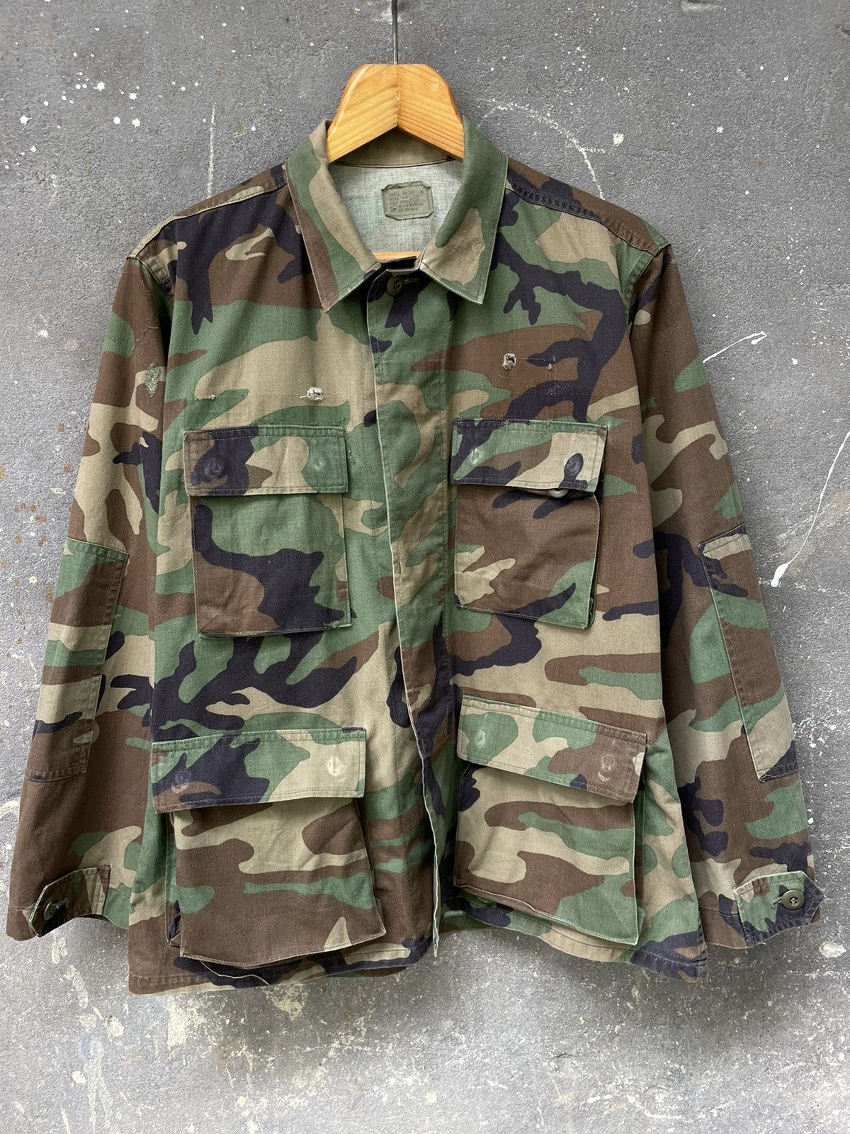 Vintage Vintage US Army 90’s Military Jacket Woodland Camo RARE Size US M / EU 48-50 / 2 - 2 Thumbnail