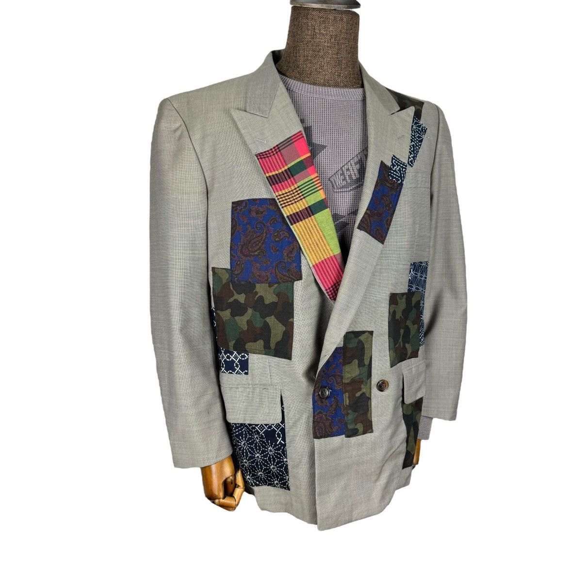 Comme des Garcons ☀️CDG HOMME DEUX FW1992 PATCHWORK BLAZER LIKE JUNYA WATANABE Size US S / EU 44-46 / 1 - 2 Thumbnail