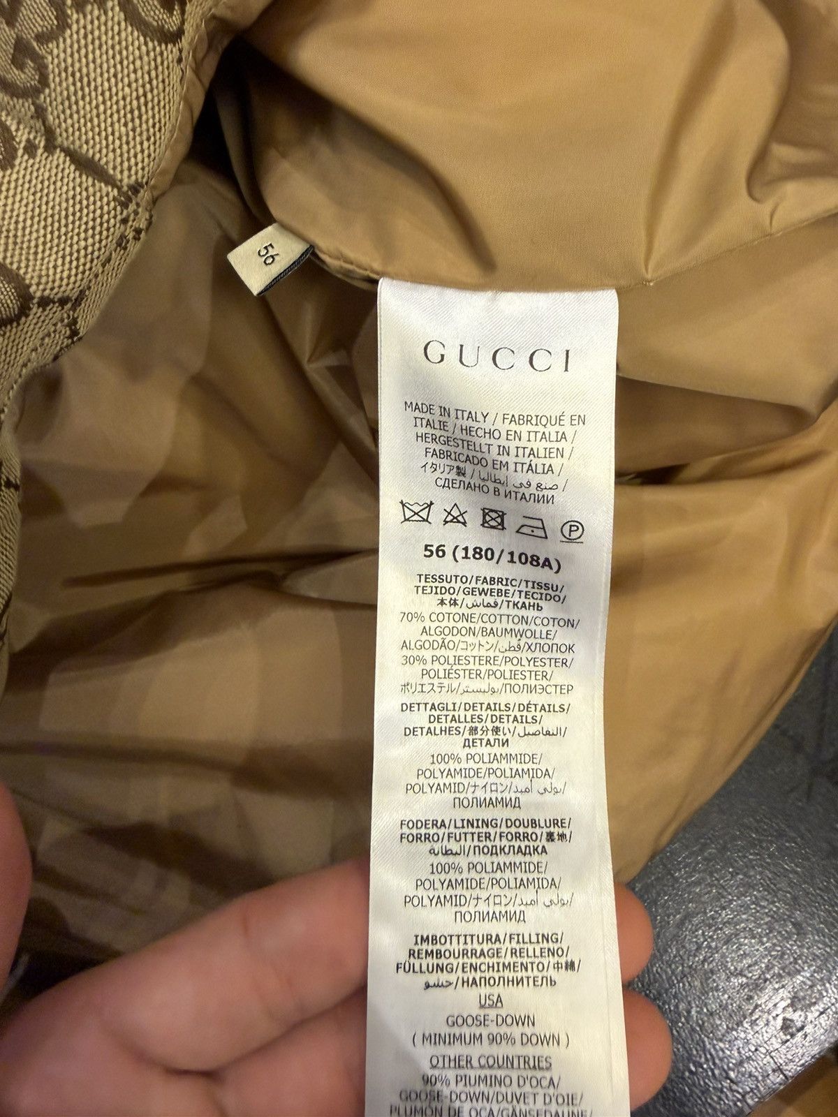 Gucci Gucci GG Monogram Down Vest Size US XL / EU 56 / 4 - 4 Thumbnail