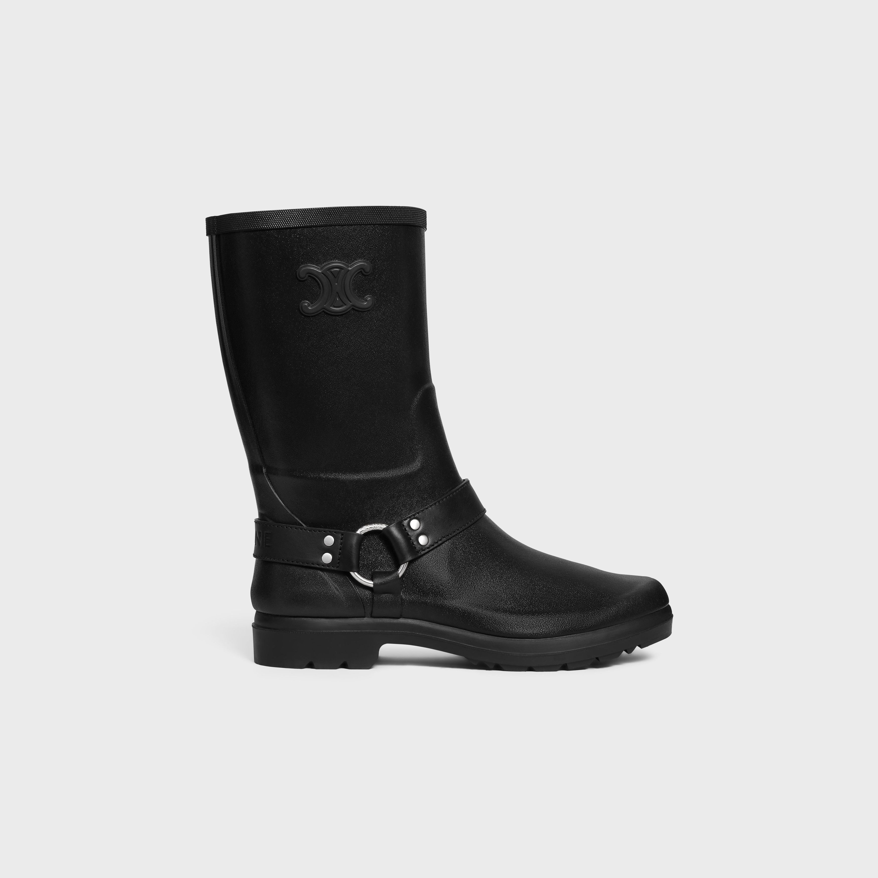 Celine MID CELINE RAIN BOOTS in RUBBER AND CALFSKIN Size US 5 / IT 35 - 1 Thumbnail