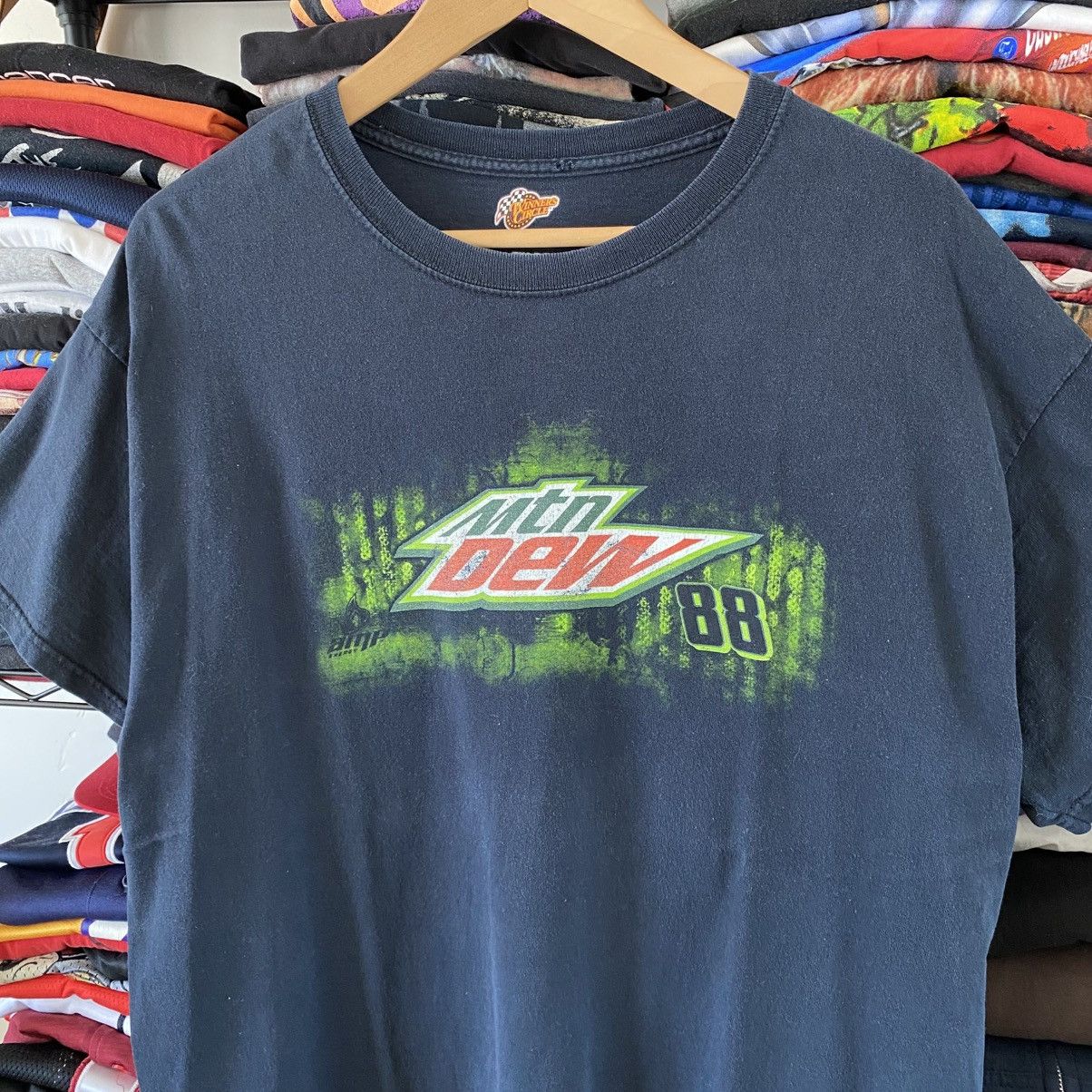 NASCAR Vintage Mtn Dew T-Shirt Nascar Dale Earnhardt Jr Y2K Grunge Size US XL / EU 56 / 4 - 2 Thumbnail