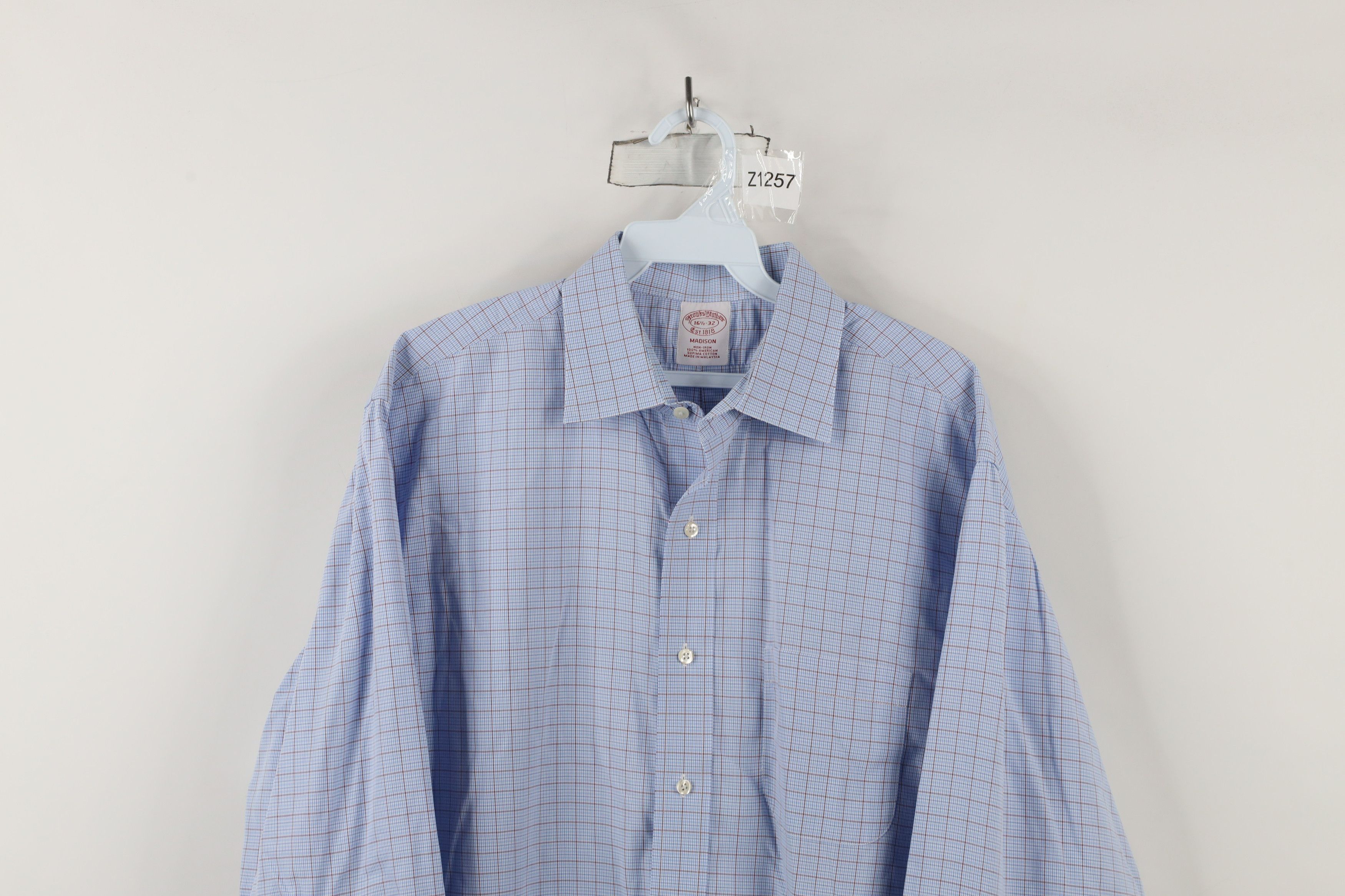 Brooks Brothers × Vintage Vintage Brooks Brothers Collared Button Shirt Plaid Cotton Size US M / EU 48-50 / 2 - 2 Thumbnail
