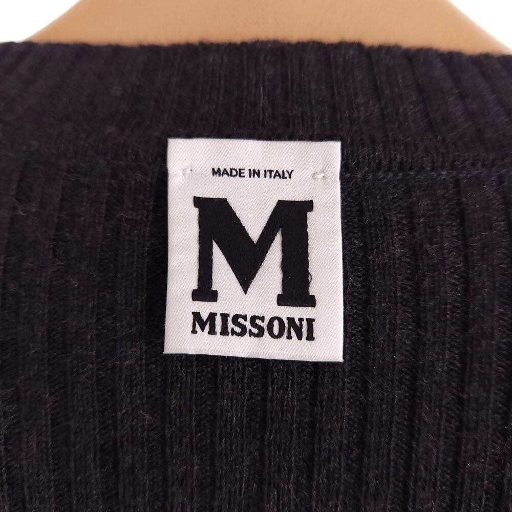 Missoni M by Missoni Ribbed Knit Long Sleeve Sweater 46 US 10 Women Size L / US 10 / IT 46 - 7 Thumbnail