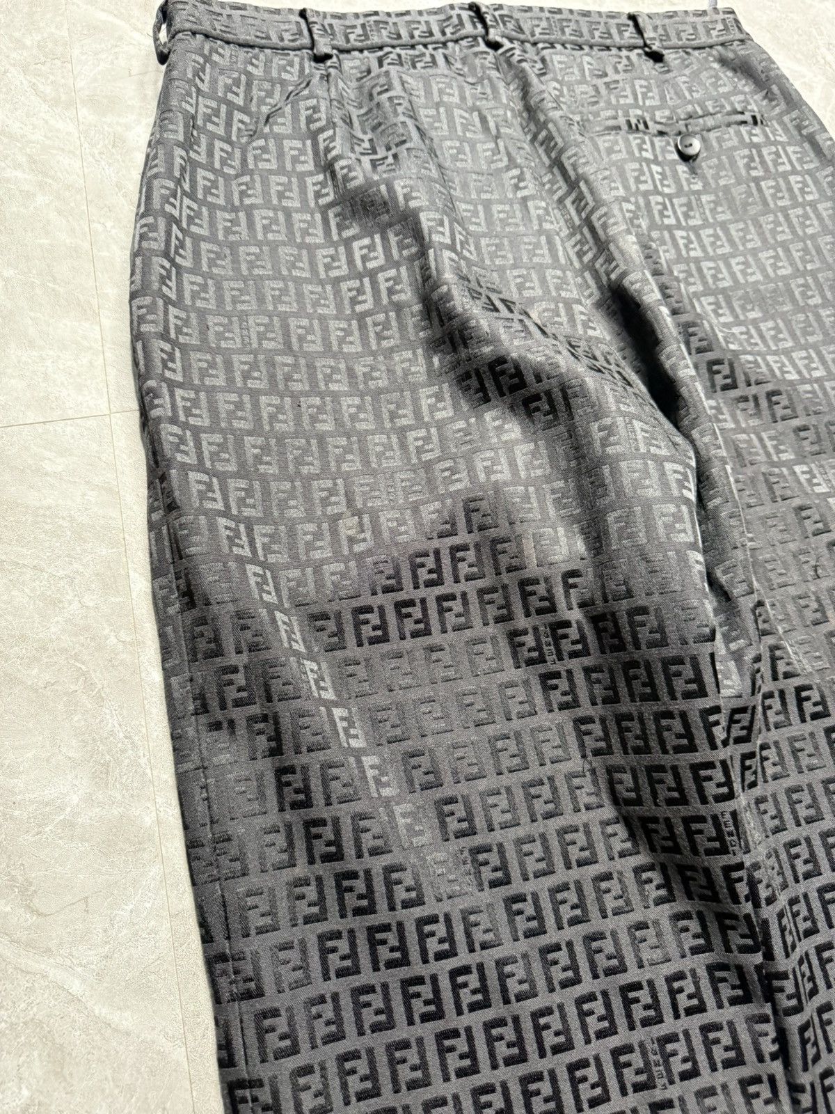 Fendi Fendi Black Monogram Pants (Unisex) Size US 28 / EU 44 - 12 Thumbnail