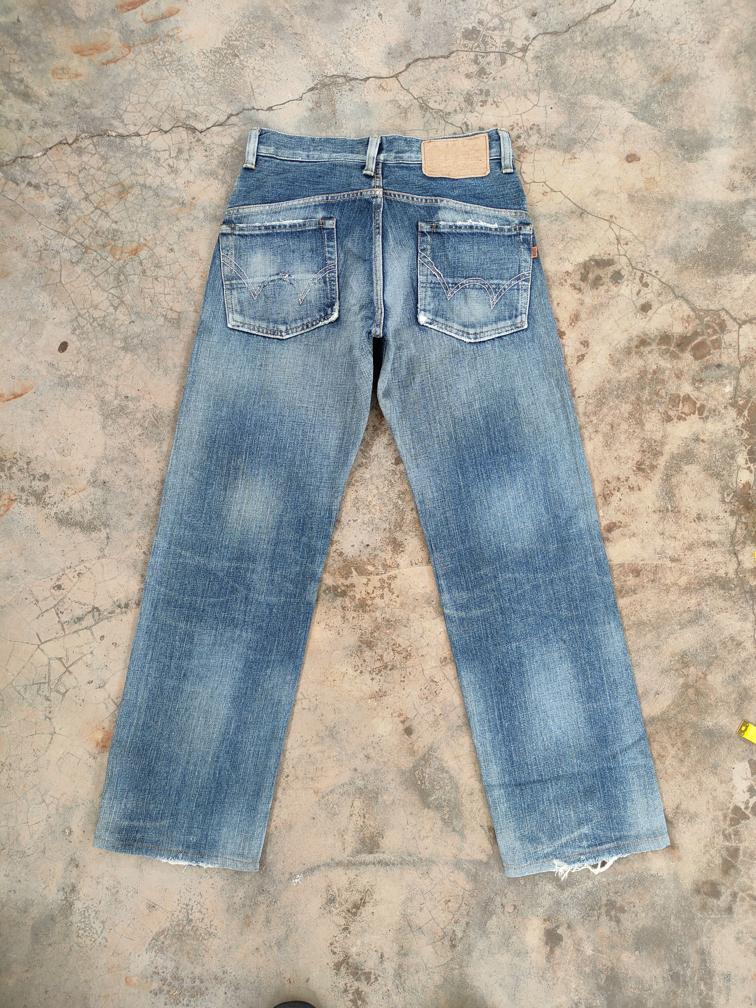 Edwin W31 VINTAGE EDWIN ORANGE TAG FADED DISTRESSED JEANS PANTS Size US 31 - 10 Thumbnail