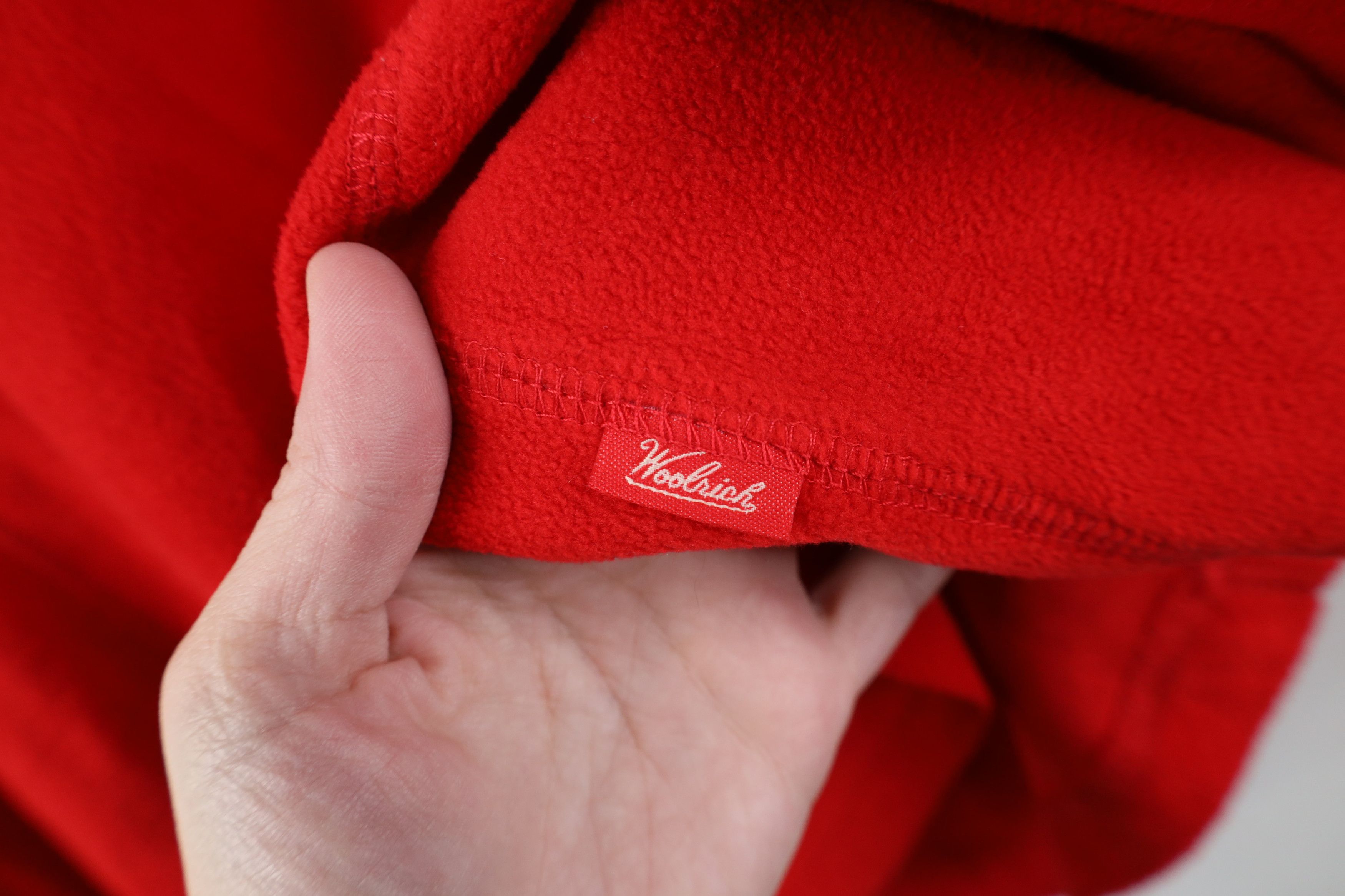 Woolrich Woolen Mills Deadstock Vintage Woolrich 1/4 Half Zip Fleece Sweater Red Size L / US 10 / IT 46 - 4 Thumbnail