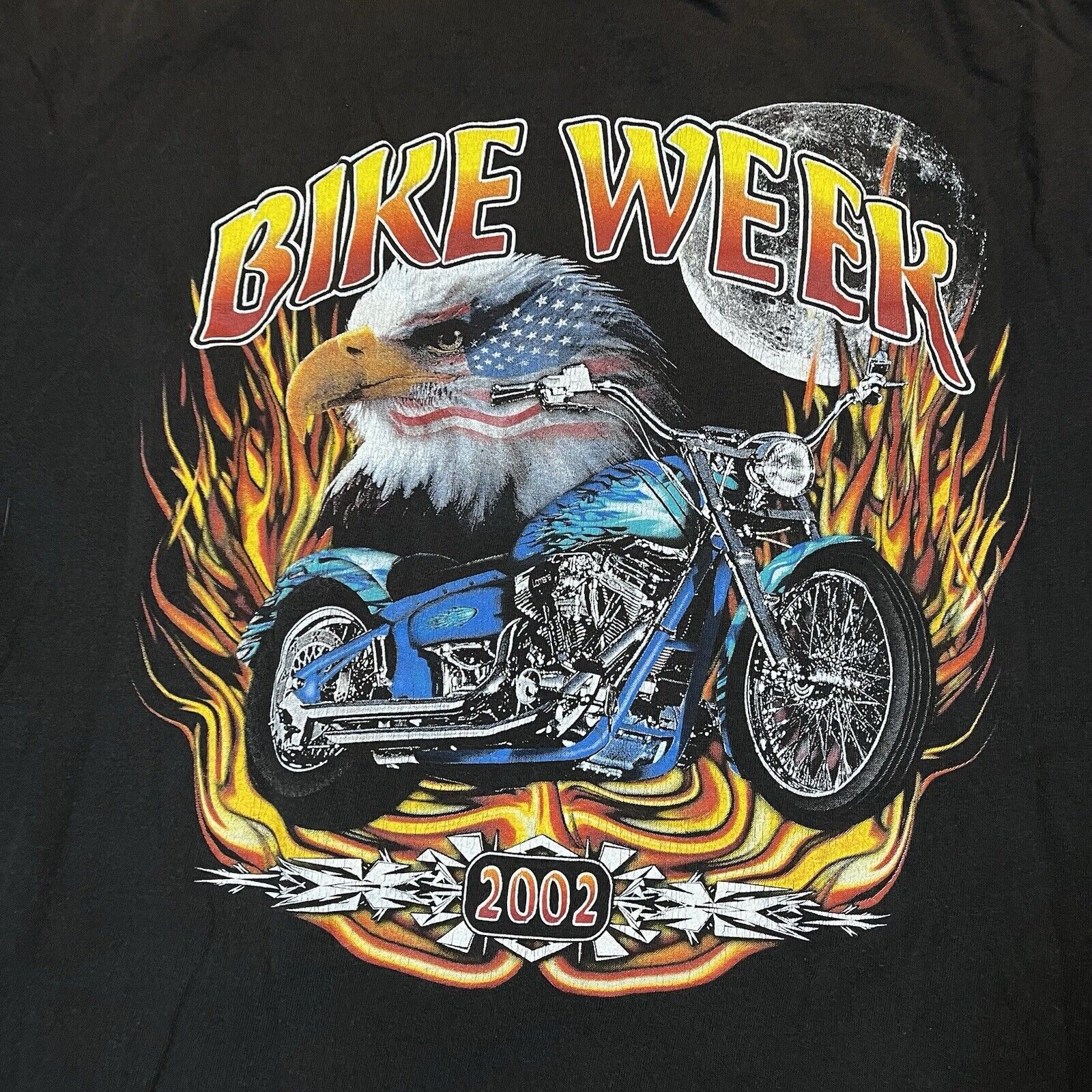 Vintage VTG Faded T Shirt 2002 Bike Week Motorcycle Eagle T Shirt XL Size US XL / EU 56 / 4 - 3 Thumbnail