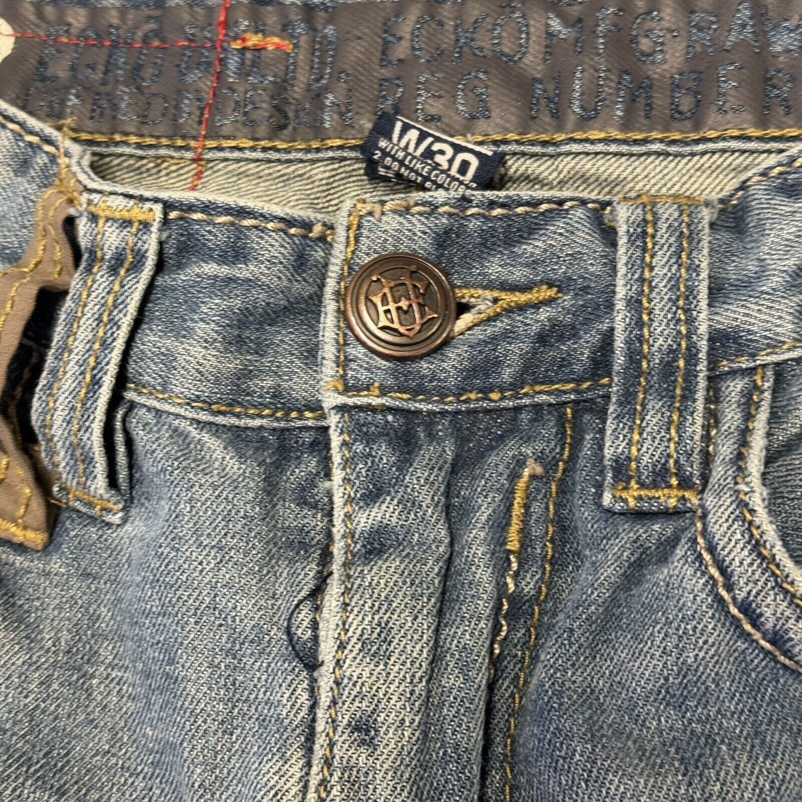 Ecko Unltd. Ecko Unltd Jeans Mens 30 Blue Distressed Streetwear Size US 30 / EU 46 - 3 Thumbnail