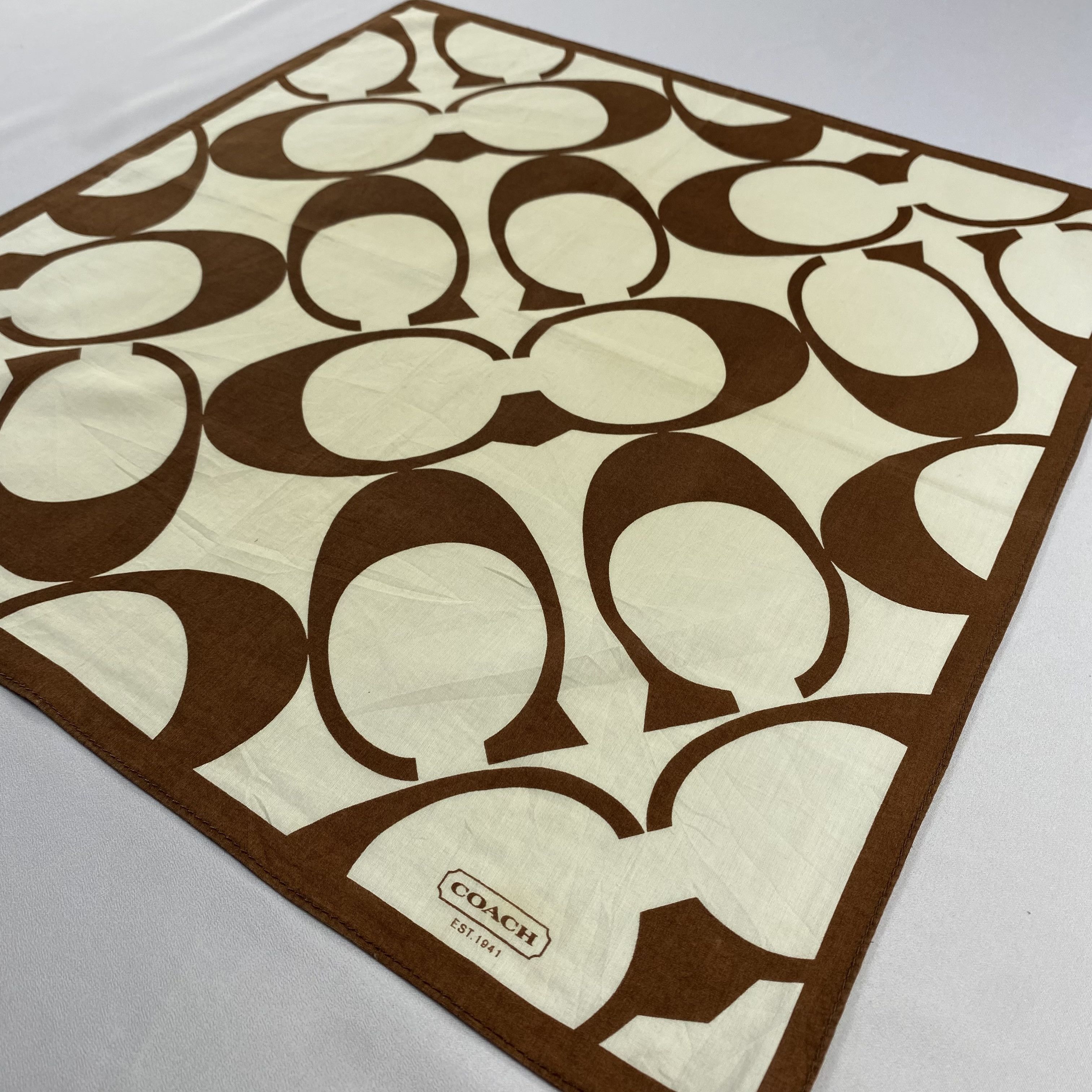 Coach × Vintage Coach Bandana/ Handkerchief / Neckerchief-P823 Size ONE SIZE - 2 Thumbnail