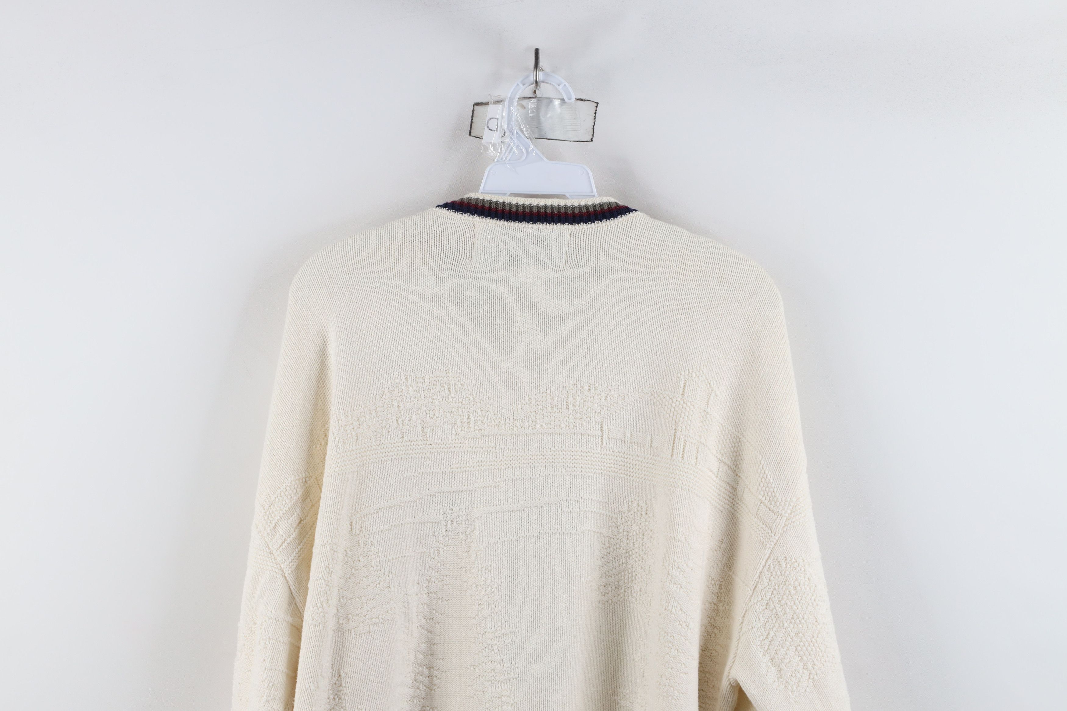 Vintage Vintage 90s Streetwear Over Print Cotton Knit Sweater USA Size US L / EU 52-54 / 3 - 12 Thumbnail