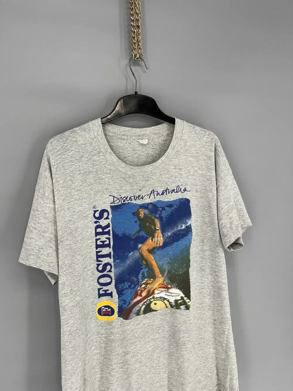 Budweiser 90s Made in Australia Fosters Beer Vintage Tee Shirt Travis Size US L / EU 52-54 / 3 - 4 Thumbnail