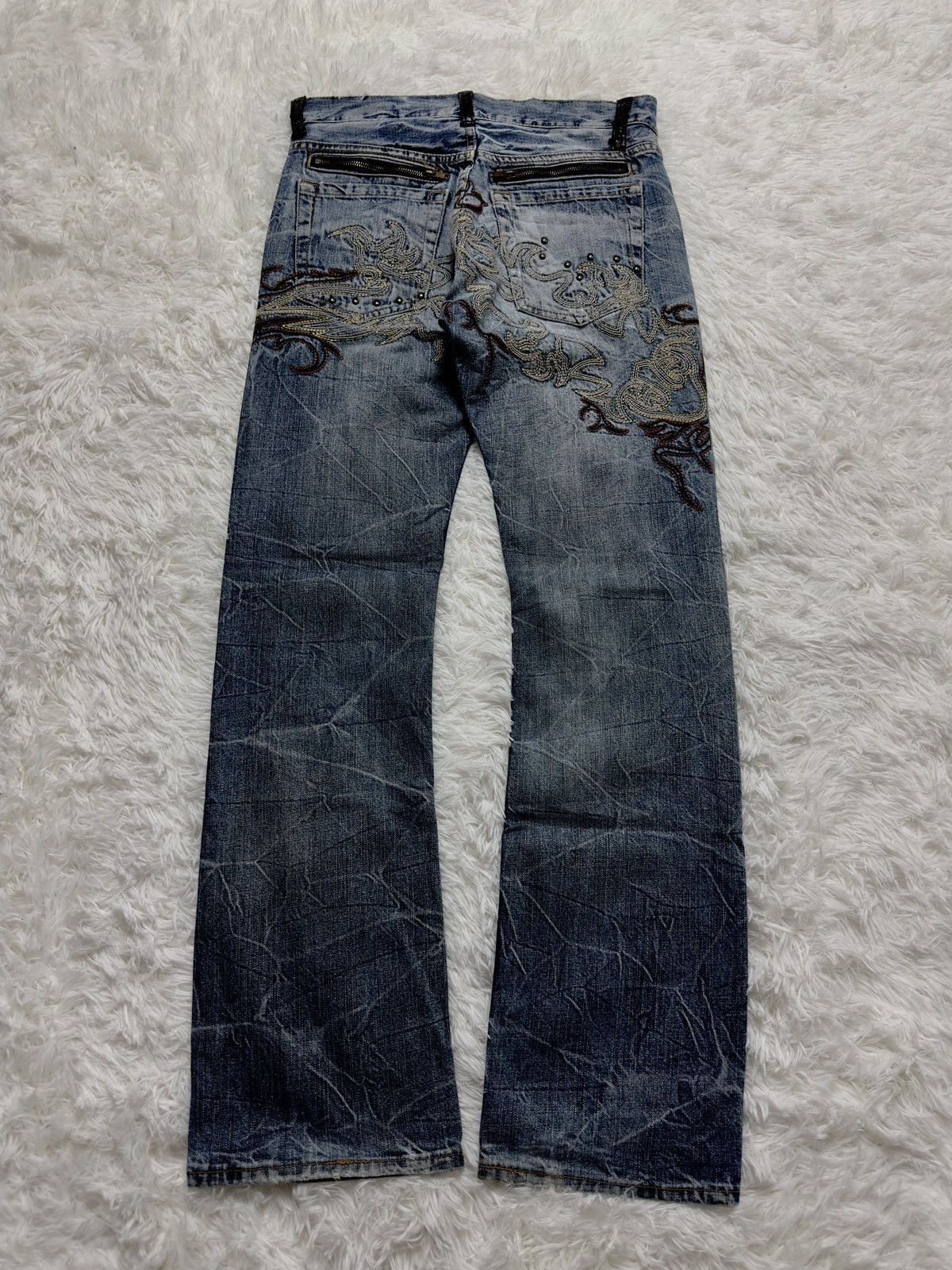 💥RARE💥2000s JAPANESE BRAND TRIBAL STUDDED CLAWMARK FLARE