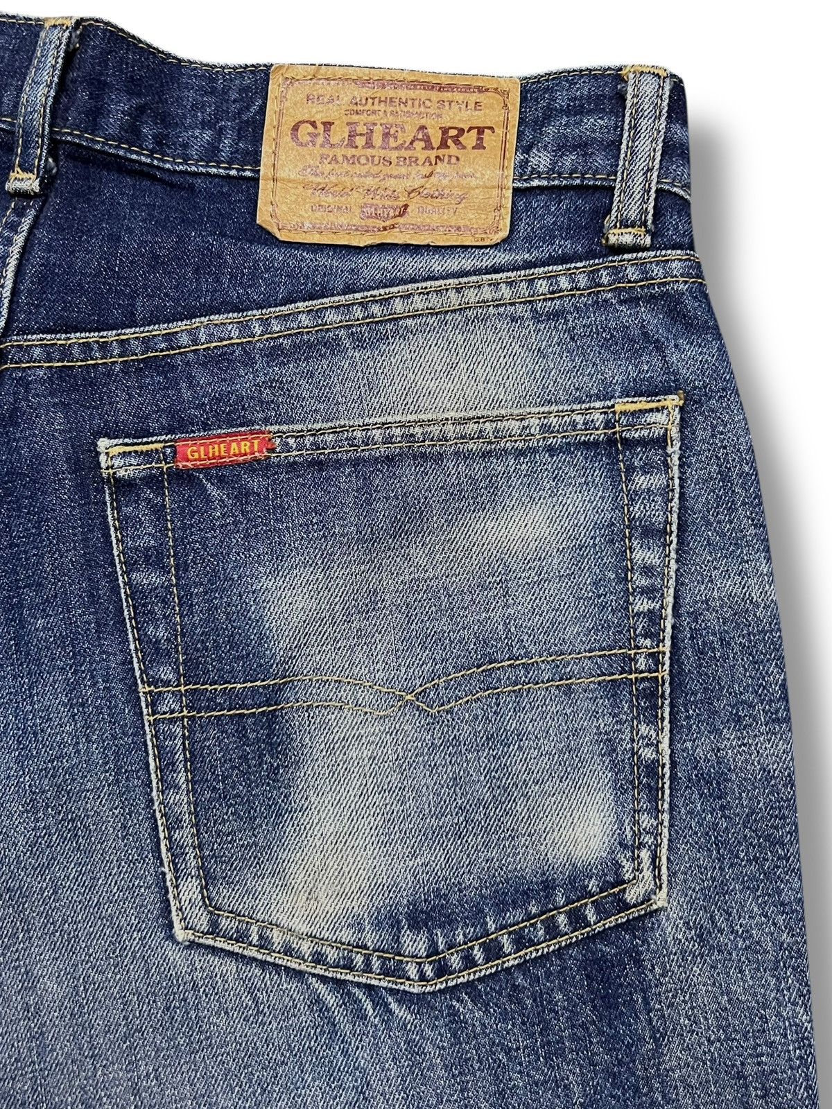 Japanese Brand Vintage GL Heart Japan - Faded Wash Jeans Size US 33 - 9 Thumbnail
