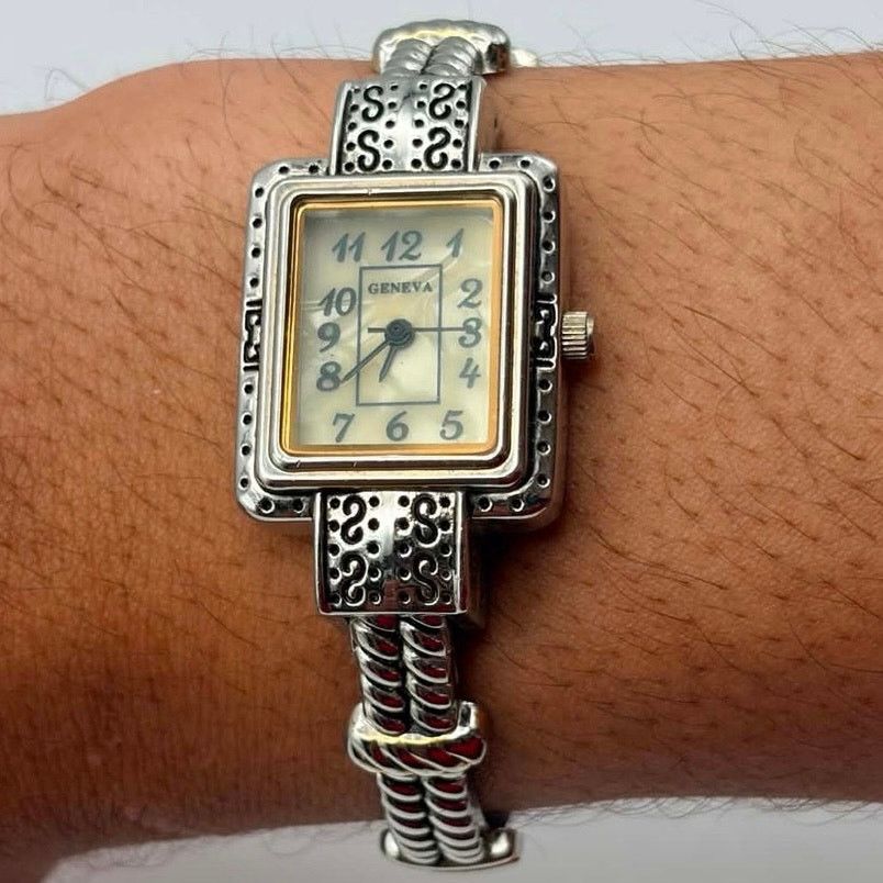 Geneva Silver Twist Geneva Watch Size ONE SIZE - 1 Thumbnail