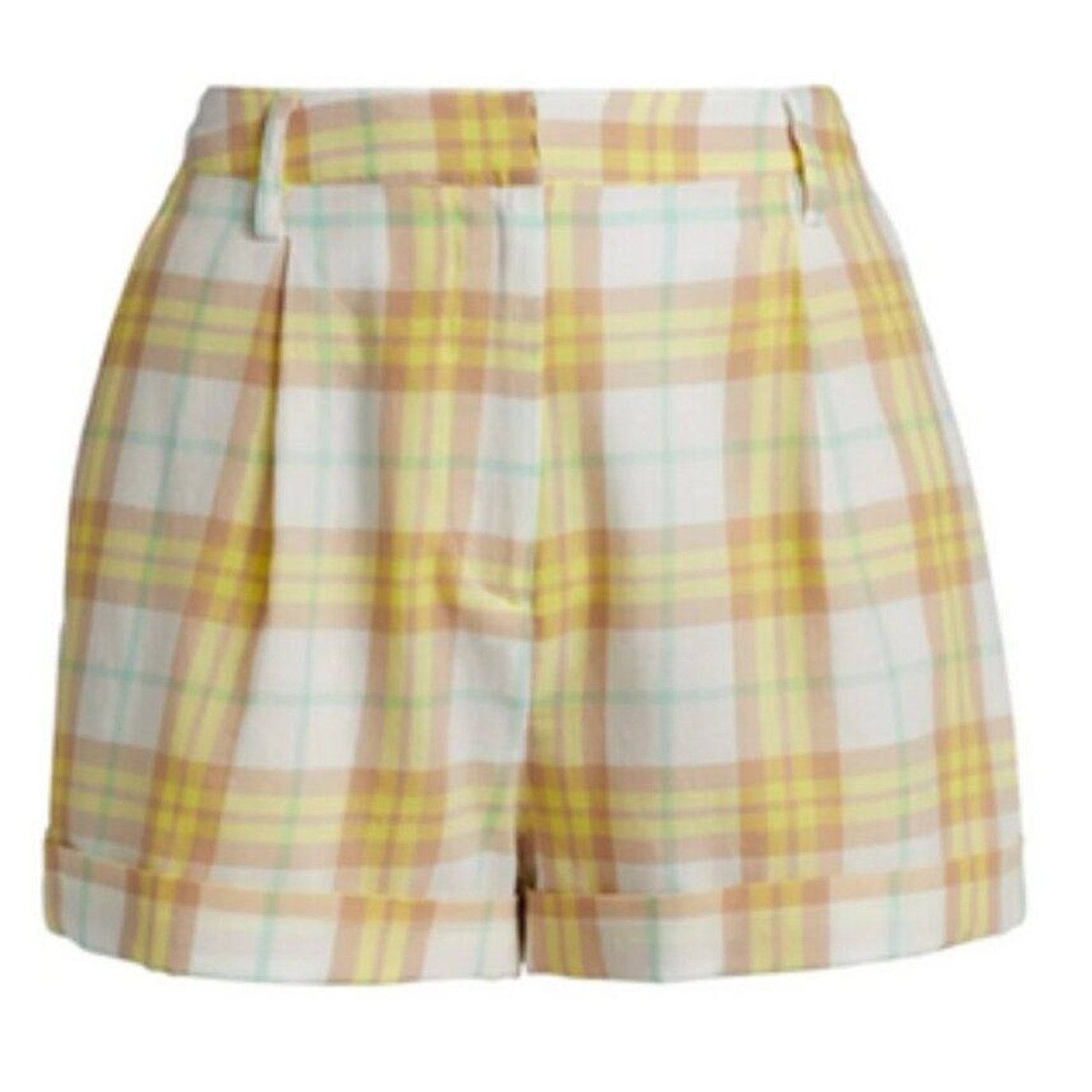Rag & Bone Rag & Bone Ivy Pleated Plaid Shorts Yellow size 8 Size 30" / US 8 / IT 44 - 1 Thumbnail