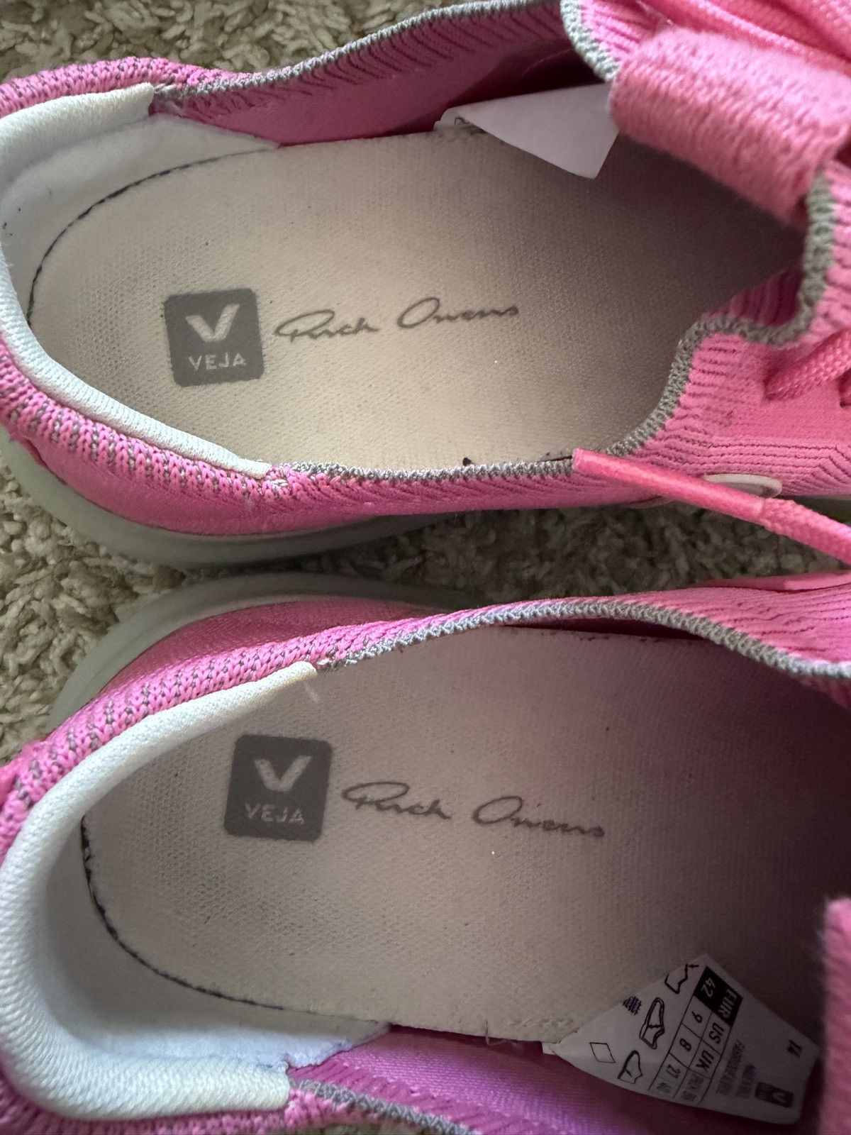 Rick Owens × Veja Veja Runner POP Pink Size US 9 / EU 42 - 4 Thumbnail