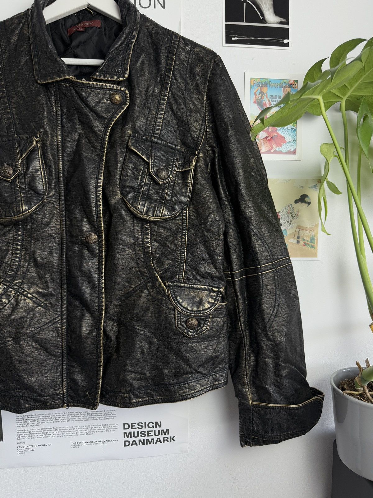 Japanese Brand Vintage y2k cropped leather moto racing jacket M archive Size M / US 6-8 / IT 42-44 - 5 Thumbnail
