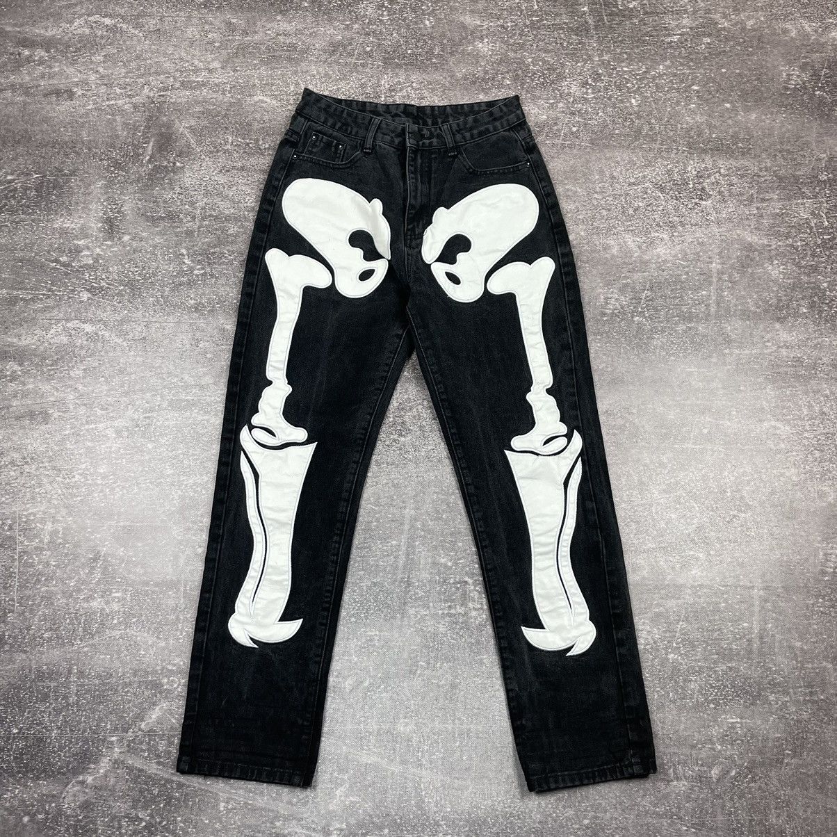 Other Custom Japanese Skeleton 🩻 Jeans Size US 32 / EU 48 - 1 Thumbnail