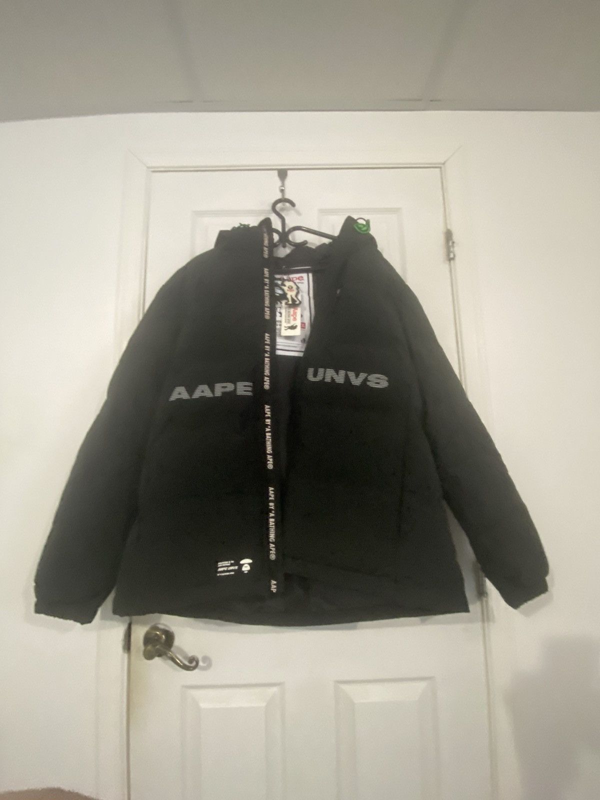 image of Aape Down Jacket in Black, Men's (Size 2XL)