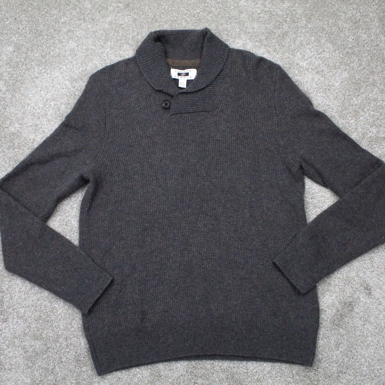 Joseph Abboud Joseph Abboud Sweater Mens Large Gray Shawl Neck Wool/Nylon Pullover Sweatshirt Shirt Size US L / EU 52-54 / 3 - 2 Thumbnail