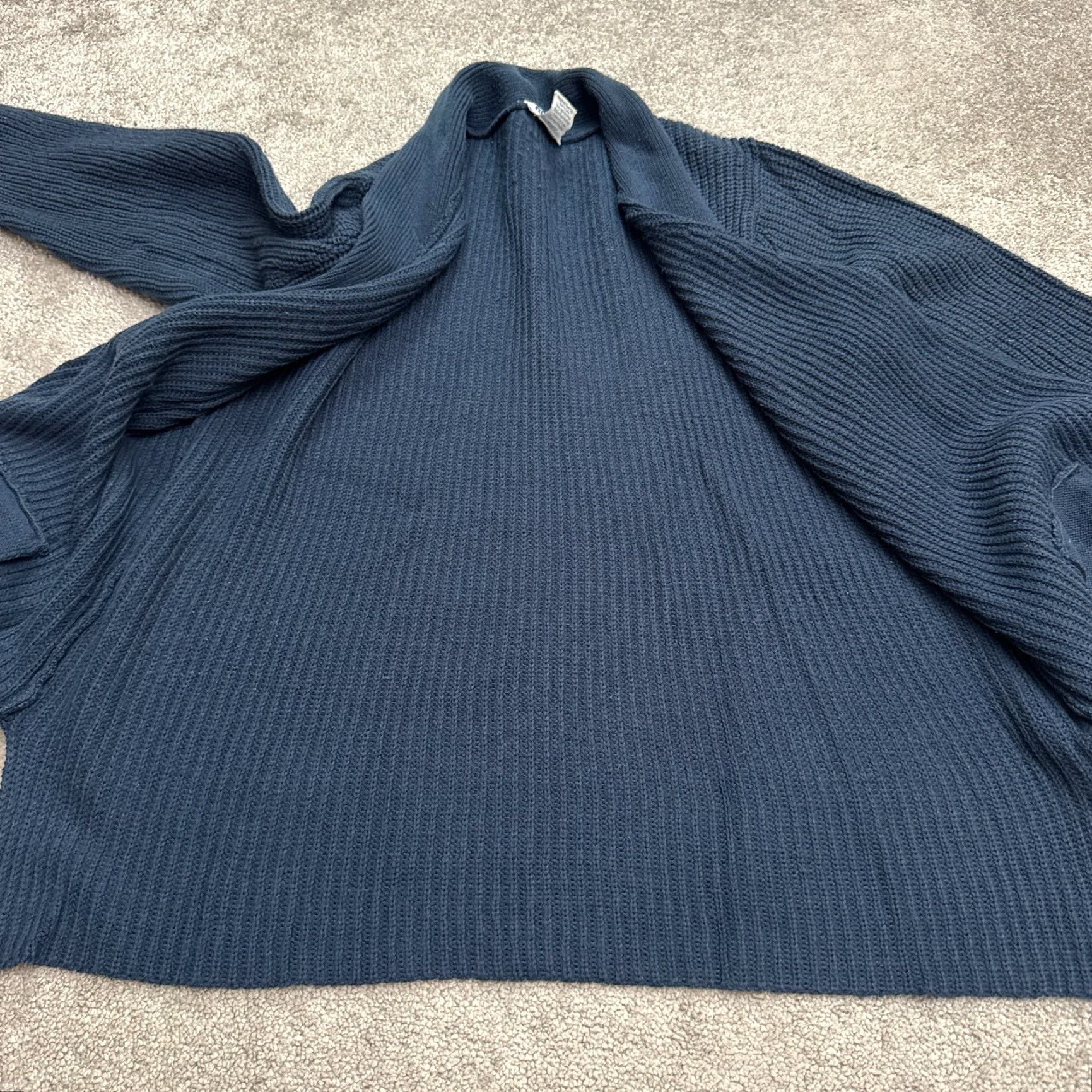 Blair Blair Cardigan Sweater Women XL Blue Knit V-Neck Long Sleeve Waffle-Knit Button Up Autumn, Winter, Fall Classic 90s Y2K Vintage Style Mens? Size XL / US 12-14 / IT 48-50 - 4 Thumbnail