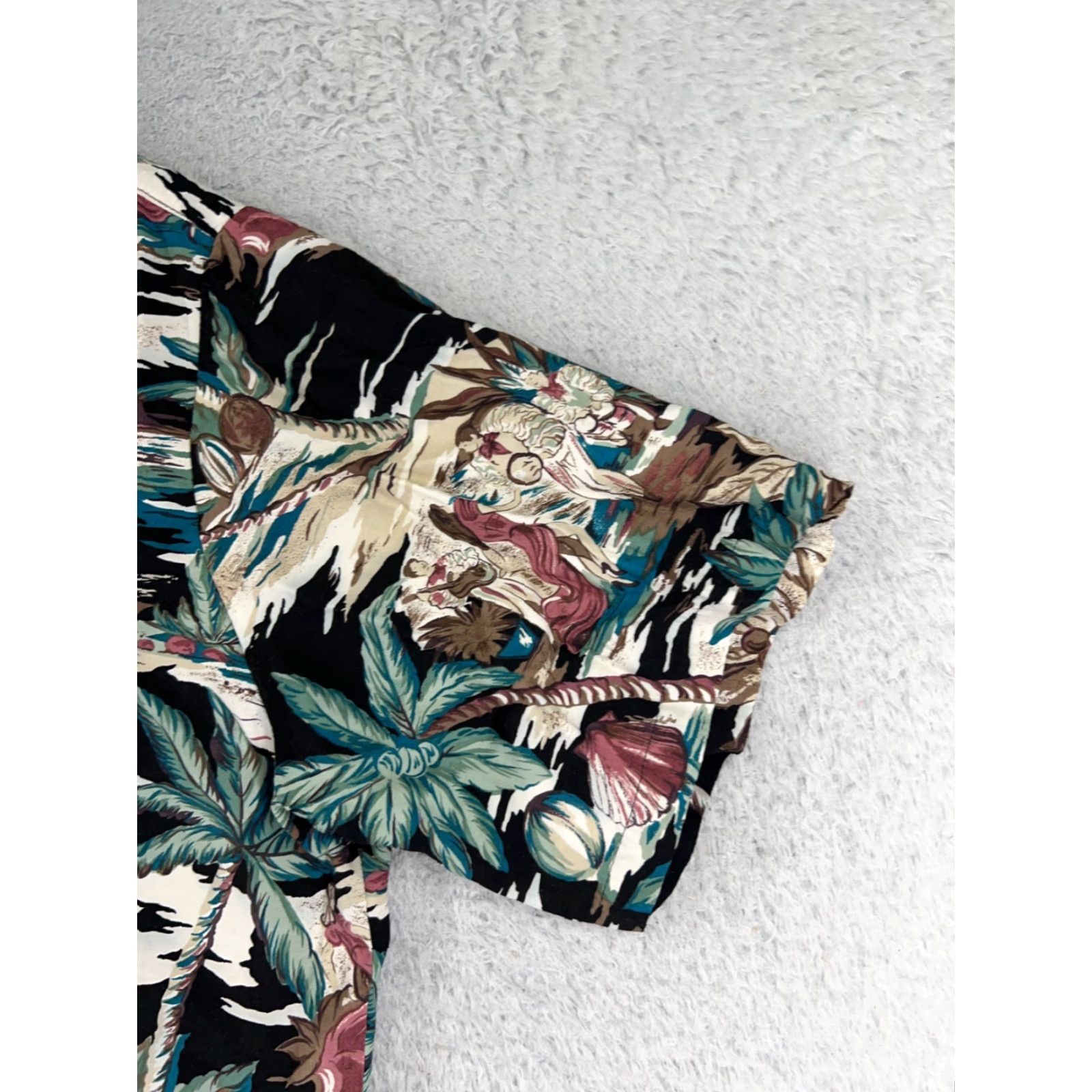 Vintage VINTAGE Zevo Shirt Men L Green Floral Button-Up Hawaiian Aloha Beach Vacation Cotton Short Sleeve Button 2XL XXL Relaxed Mens Size US L / EU 52-54 / 3 - 2 Thumbnail