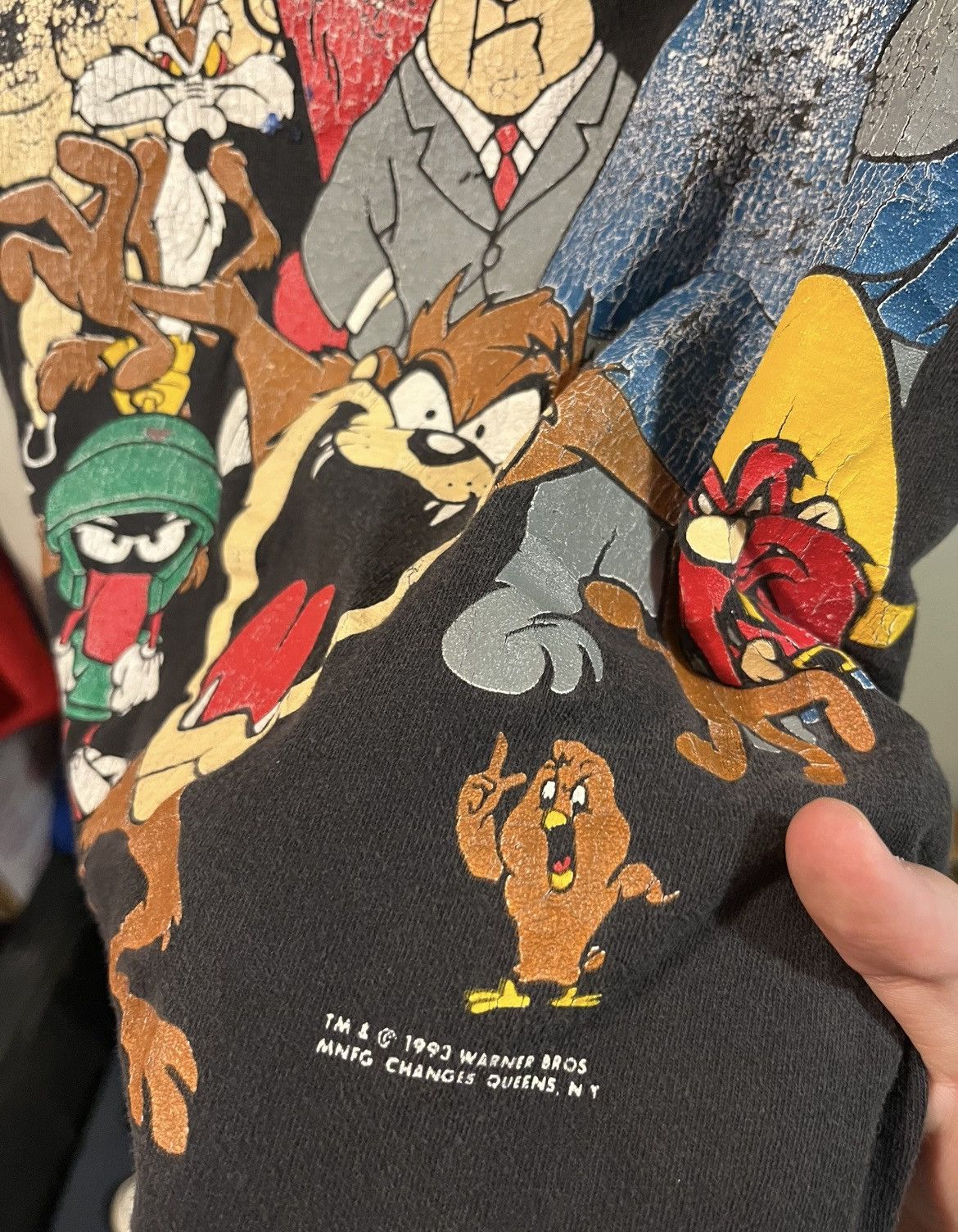 Warner Bros Vintage Looney Tunes Villains 1993 RARE 90’s Graphic T-Shirt Size US XL / EU 56 / 4 - 2 Thumbnail