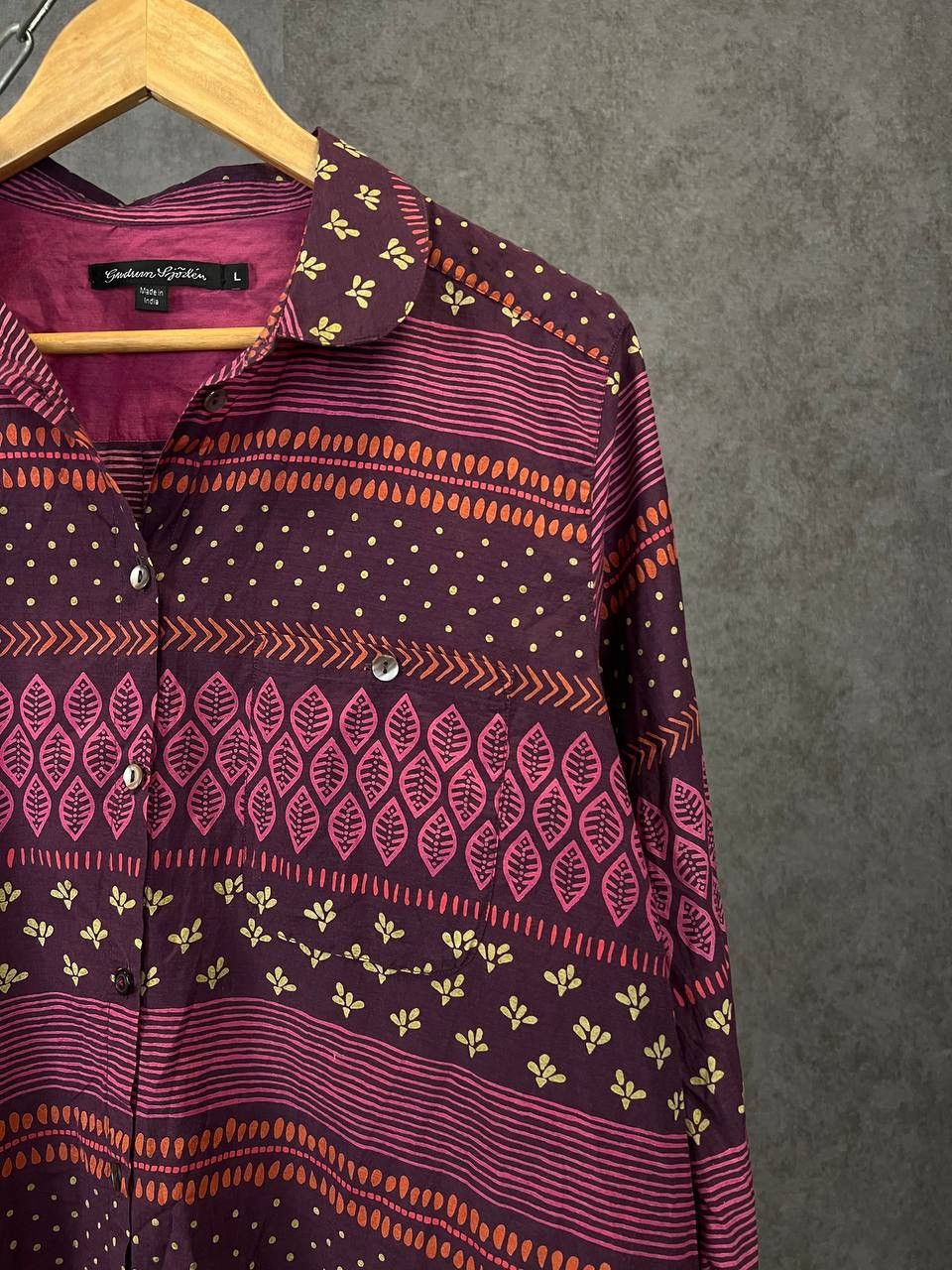 Designer Gudrun Sjoden designer crazy silk shirt Size L / US 10 / IT 46 - 2 Thumbnail