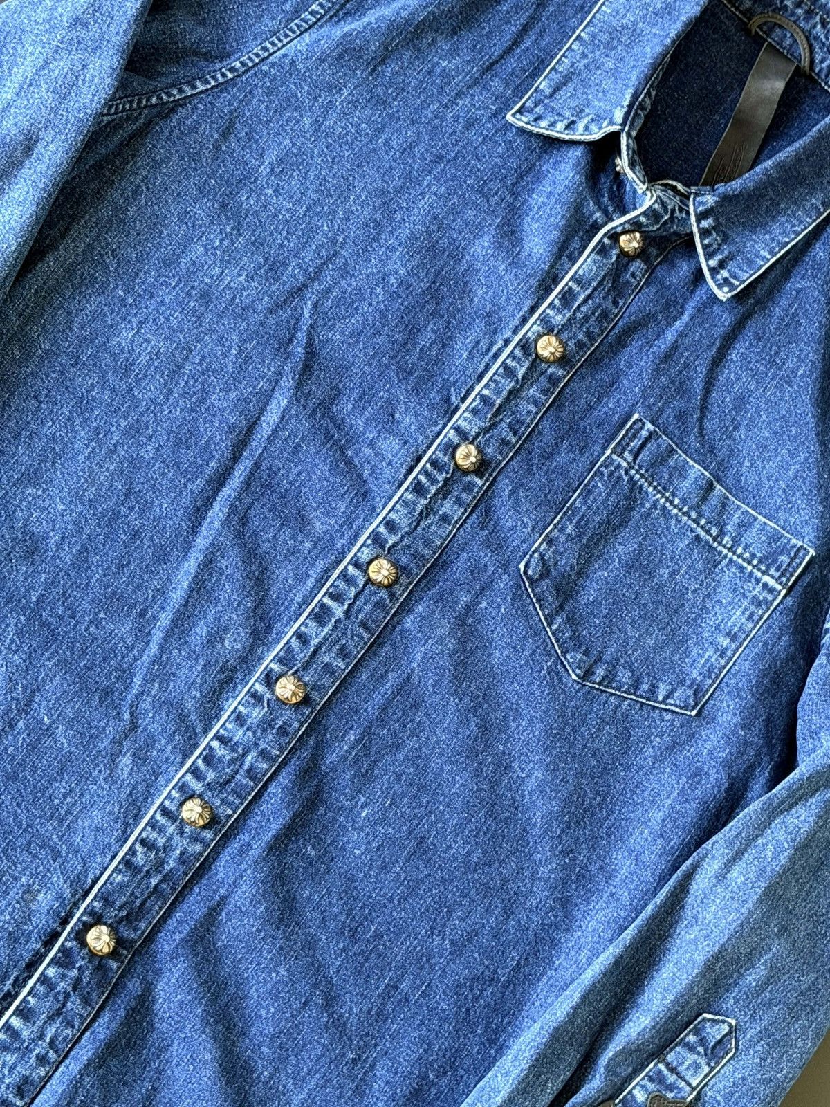 Chrome Hearts Chrome Hearts Cross-Skin Blue Denim Shirt Size US M / EU 48-50 / 2 - 4 Thumbnail