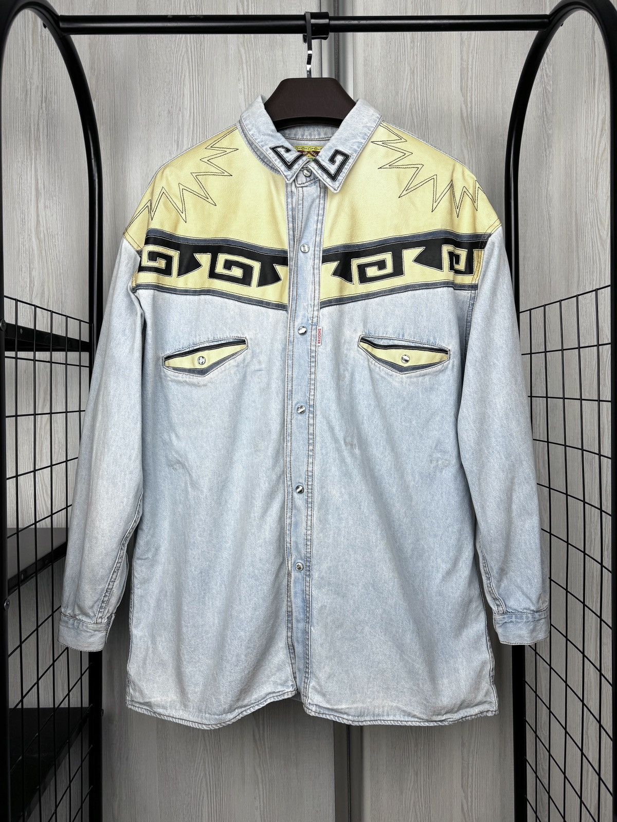Other Vintage 90s Shooter Denim Western Native Cowboy Rodeo Shirt Size US XL / EU 56 / 4 - 2 Thumbnail