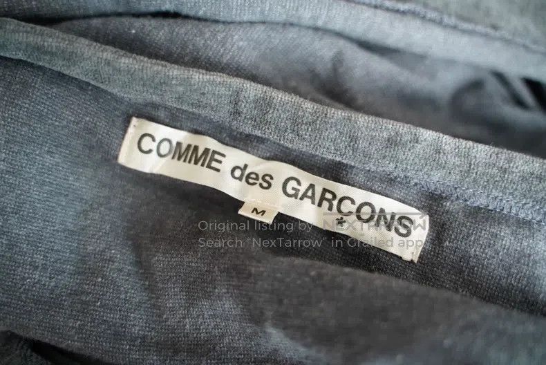 Comme des Garcons Comme Des Garcons Grey Velvet Shawl Dress Size M / US 6-8 / IT 42-44 - 8 Thumbnail