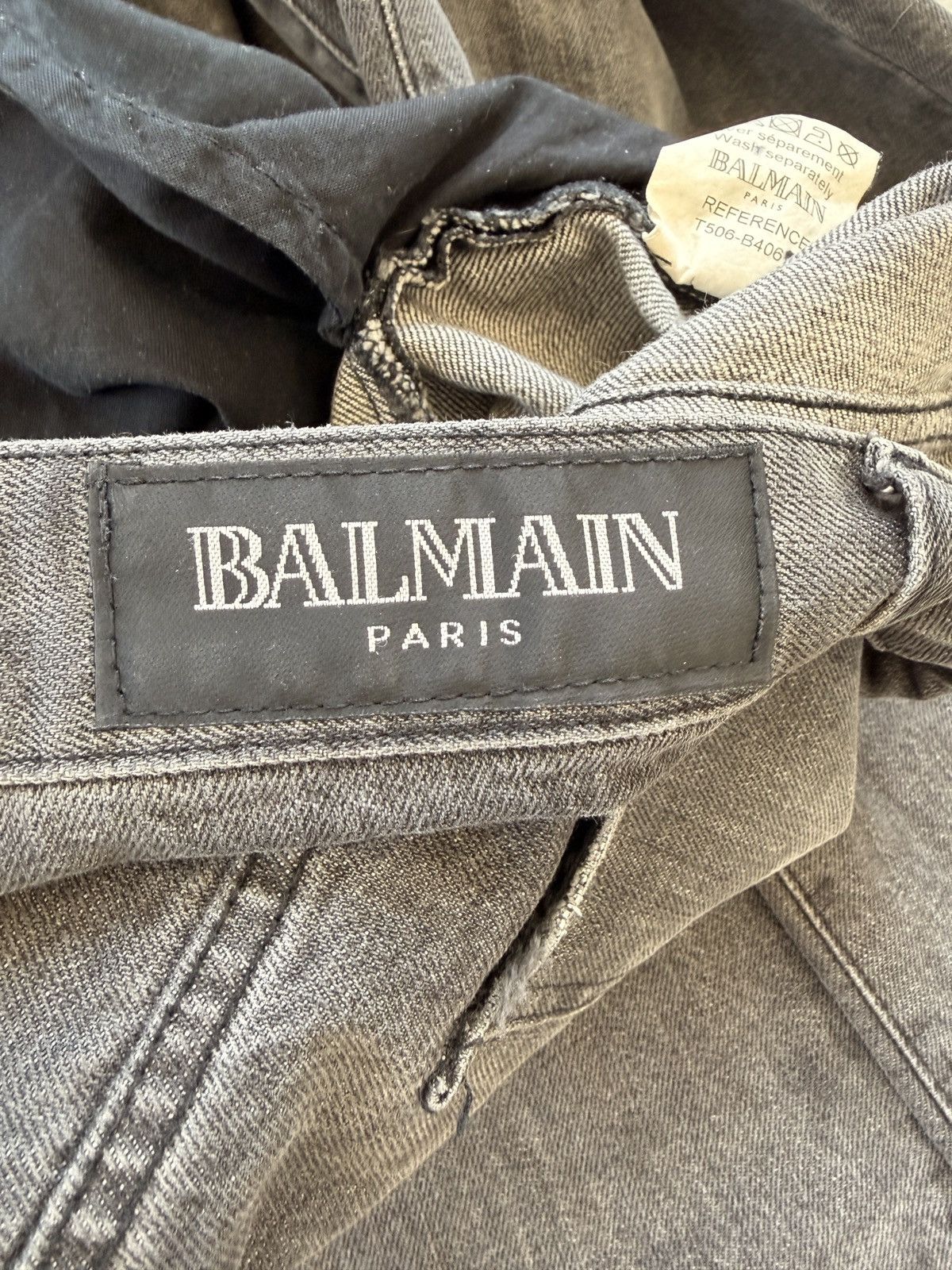 Balmain Decarnin era Washed Black Denim Size US 36 / EU 52 - 5 Thumbnail