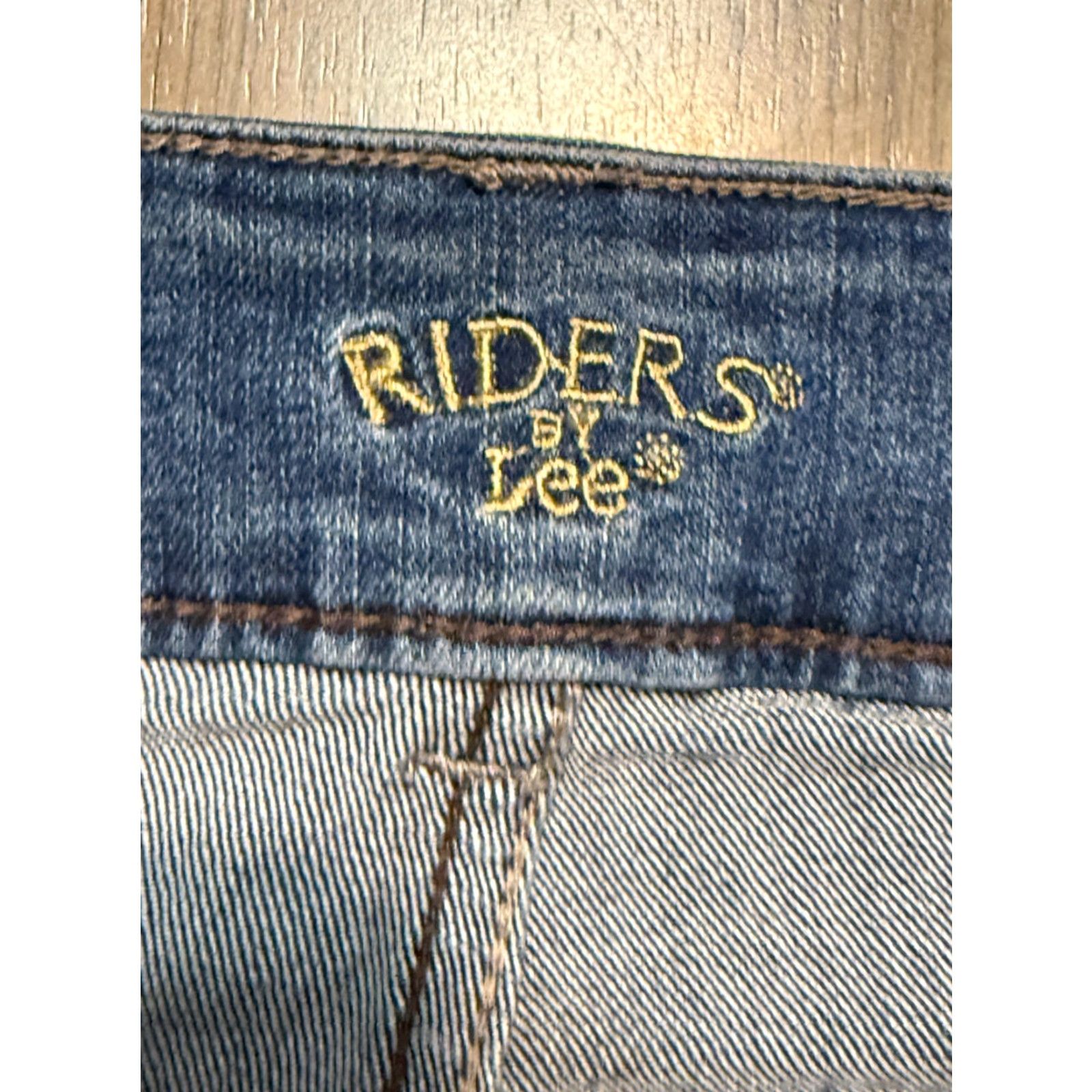 Lee Riders by Lee Jeans Women's 16 Petite Blue Denim Straight Leg Pockets 5-Pocket Design Jeans Size 38" / US 16 / IT 52 - 5 Thumbnail