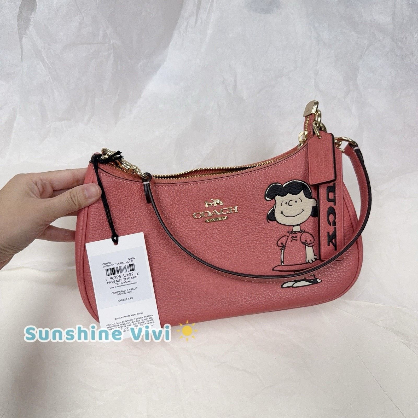 Coach NWT Coach X Peanuts Teri Shoulder Bag Lucy CBM32 Leather Size ONE SIZE - 1 Thumbnail