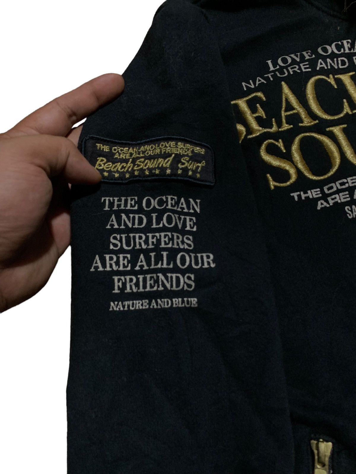 If Six Was Nine Beach Sounds poem punk rock fur hoodie if6was9 LgB style Size US L / EU 52-54 / 3 - 8 Thumbnail