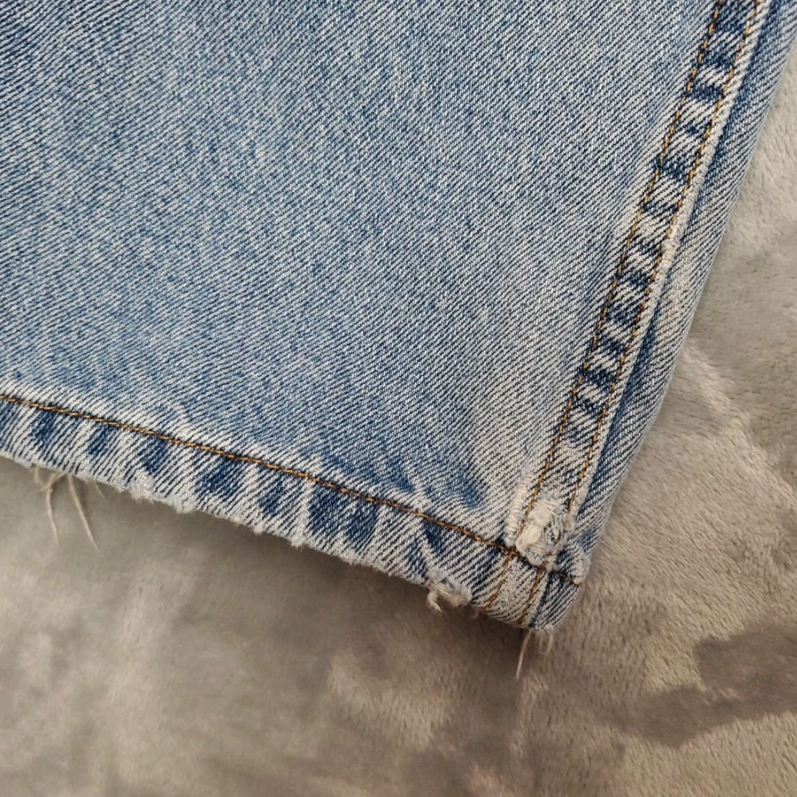 George George Jeans Mens 35x32 35x30 Blue Denim Distressed Faded Cotton Work Pants Size US 35 - 4 Thumbnail