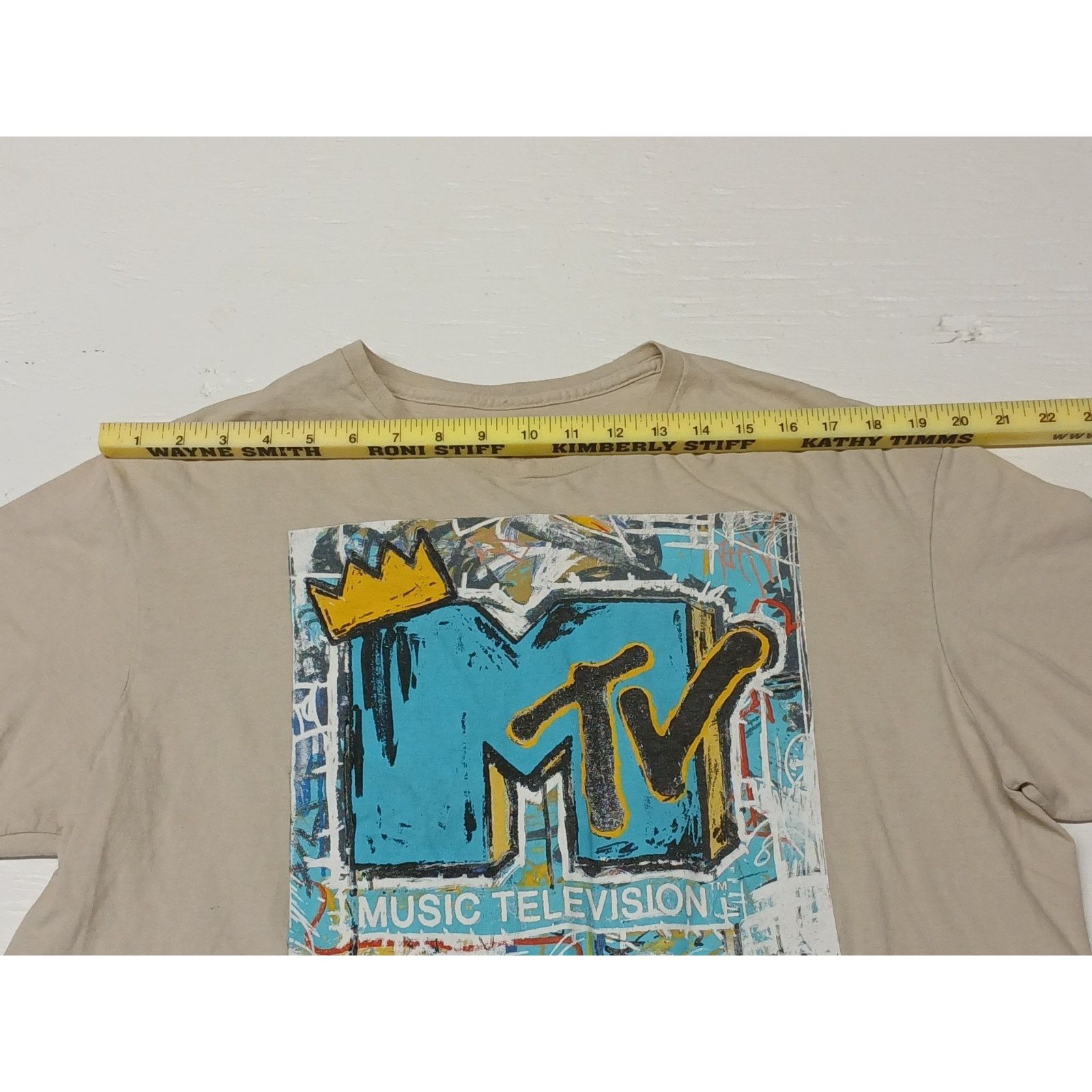 Mtv MTV Beige (XL) Cotton Dress Casual Vintage Style Tshirt Size US XL / EU 56 / 4 - 7 Thumbnail