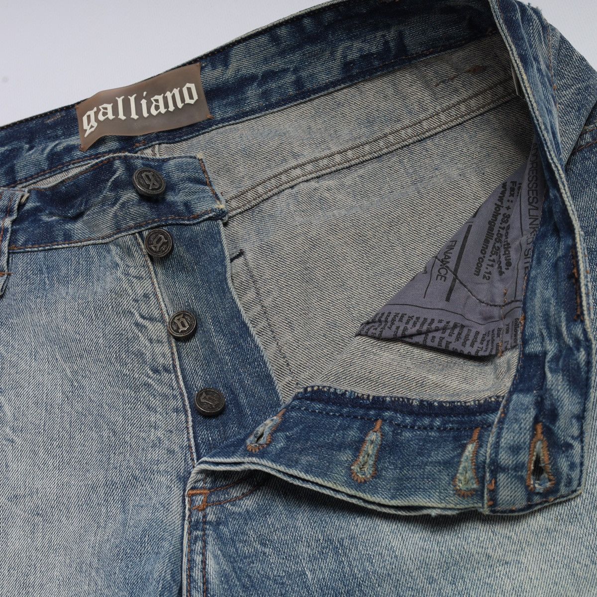 John Galliano Galliano Denim Jeans Pants Distressed Washed Mens Trousers Size US 32 / EU 48 - 8 Thumbnail