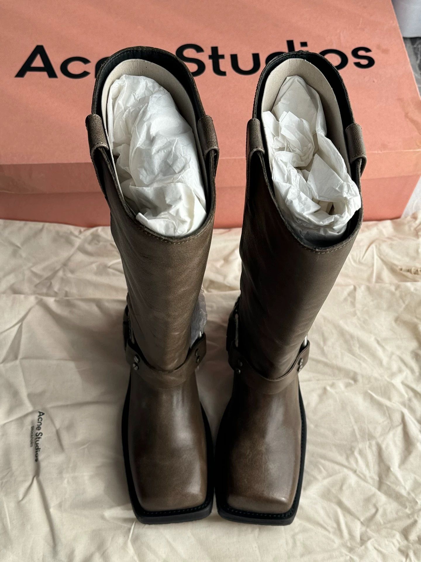 Acne Studios Acne Studios Knee-High Riding Boots Brown 37 Size US 6.5 / IT 36.5 - 8 Thumbnail