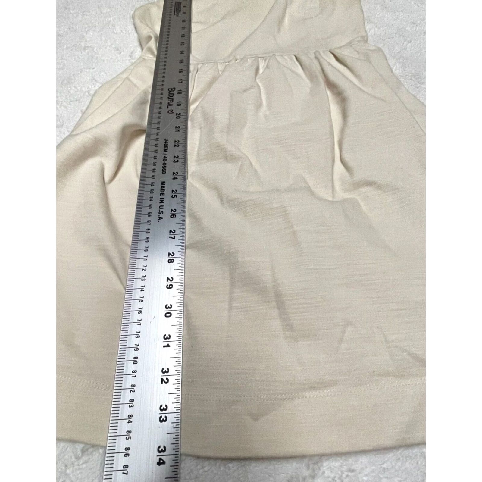 Madewell Madewell Pierside Zip Back Fit & Flare Mini Dress Cream Women’s Size Small 49698 Size S / US 4 / IT 40 - 6 Thumbnail