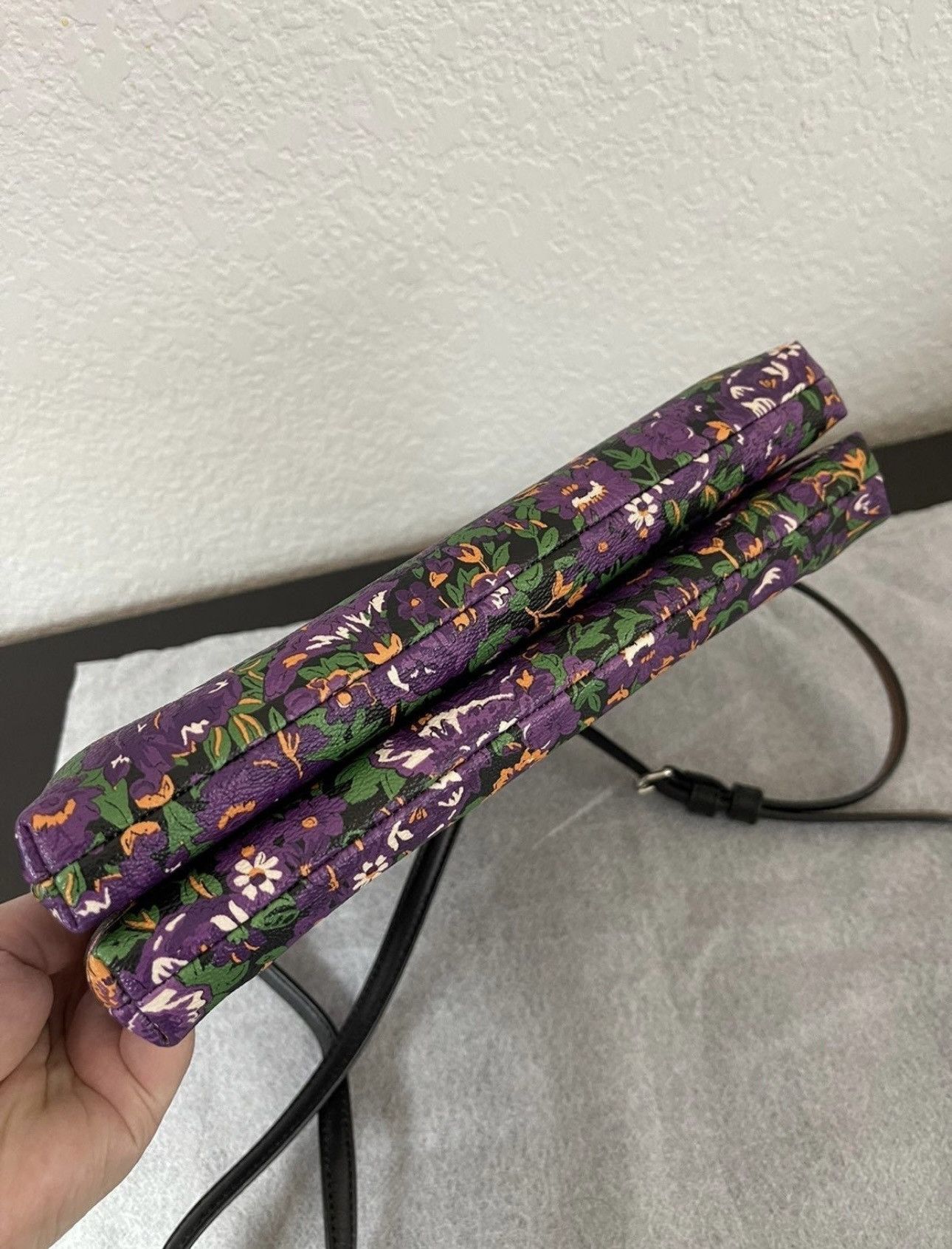 Coach Retail $350 COACH LYLA FLORAL PRINT IN PURPLE CROSSBODY BAG Size ONE SIZE - 5 Thumbnail